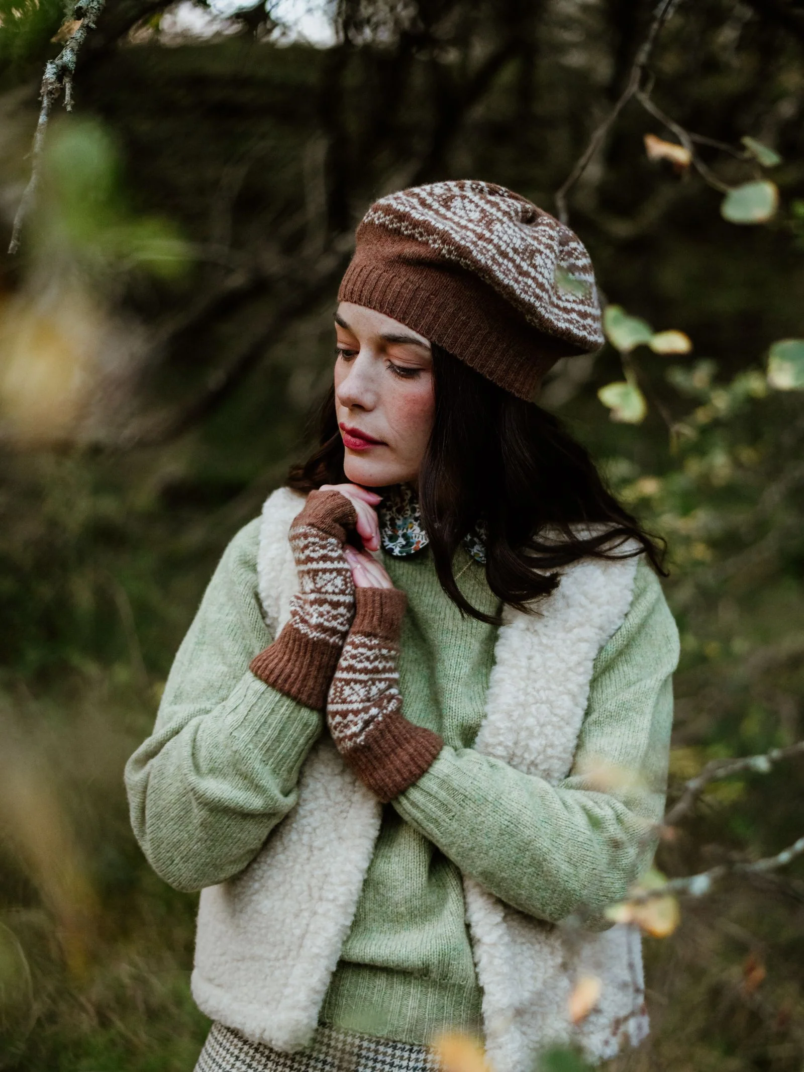Auld Stock Two-Colour Fairisle Beret