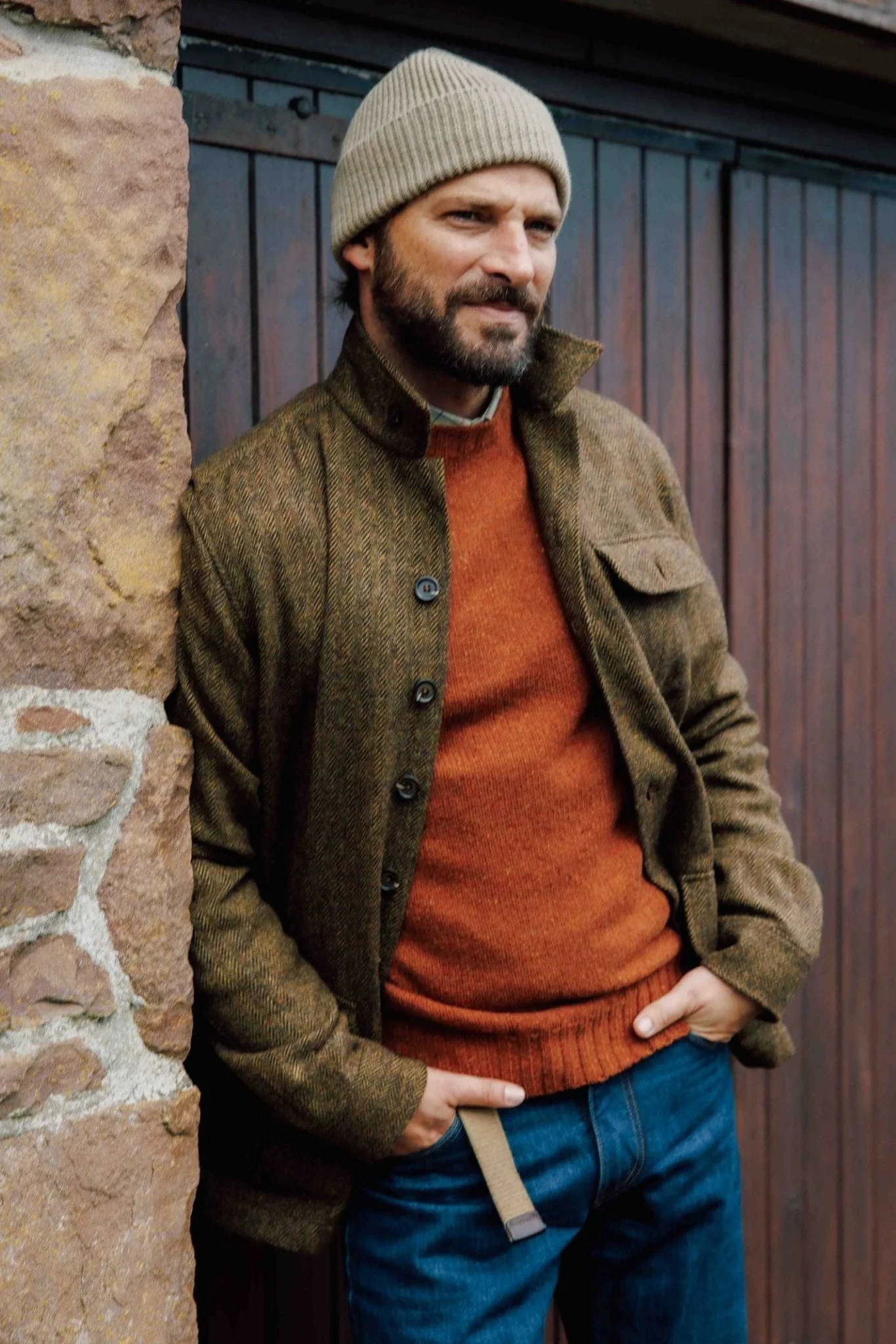 Auld Stock Donegal Lambswool Crew Neck Jumper