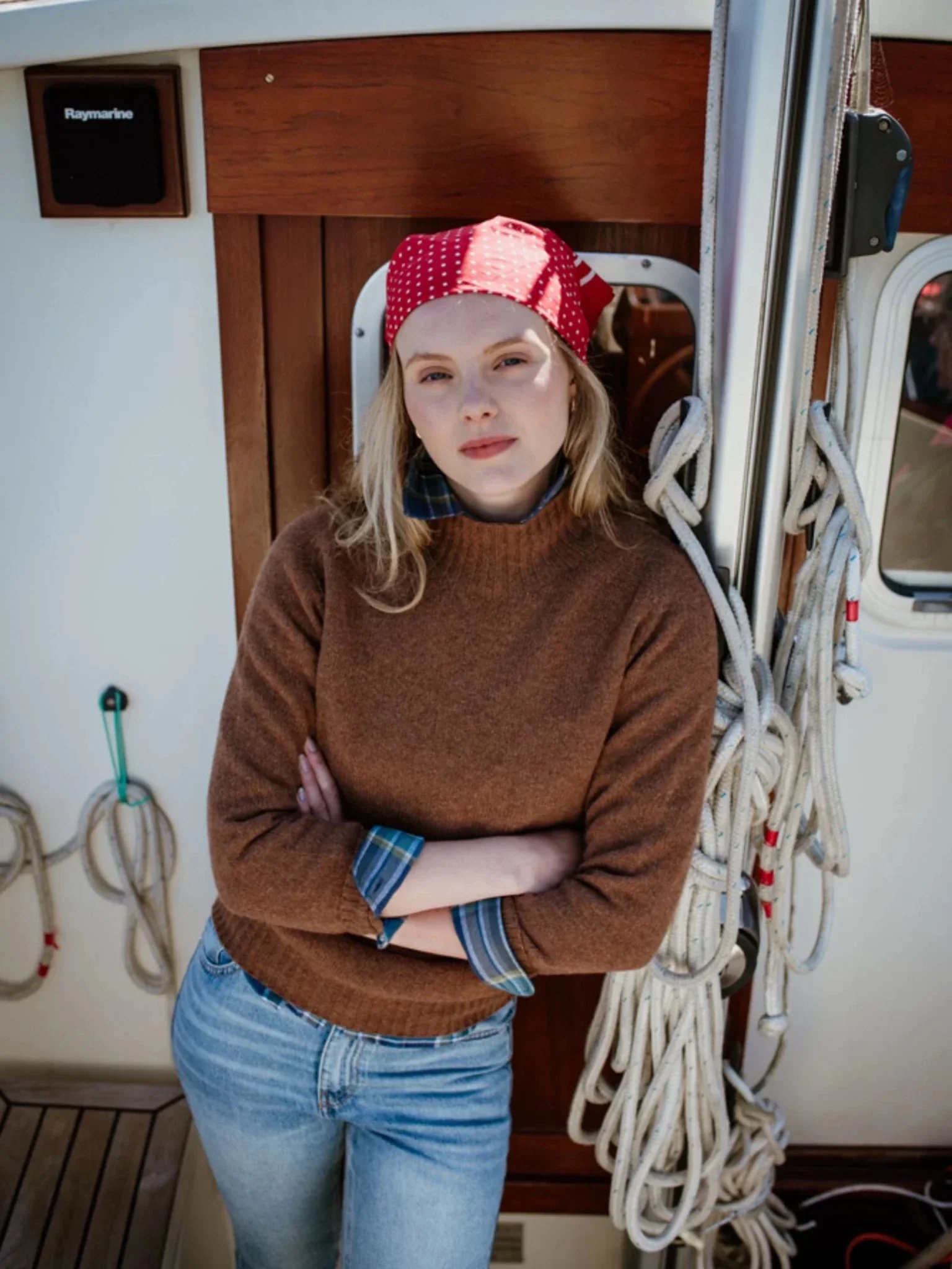 Auld Stock Geelong Lambswool Funnel Neck Jumper