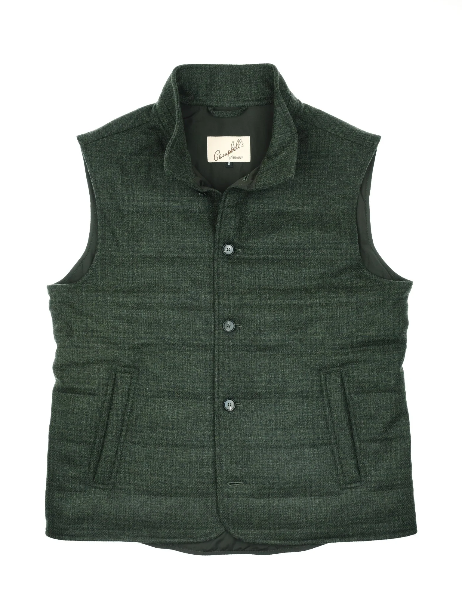 Auld Stock Quilted Tweed Buttoned Gilet