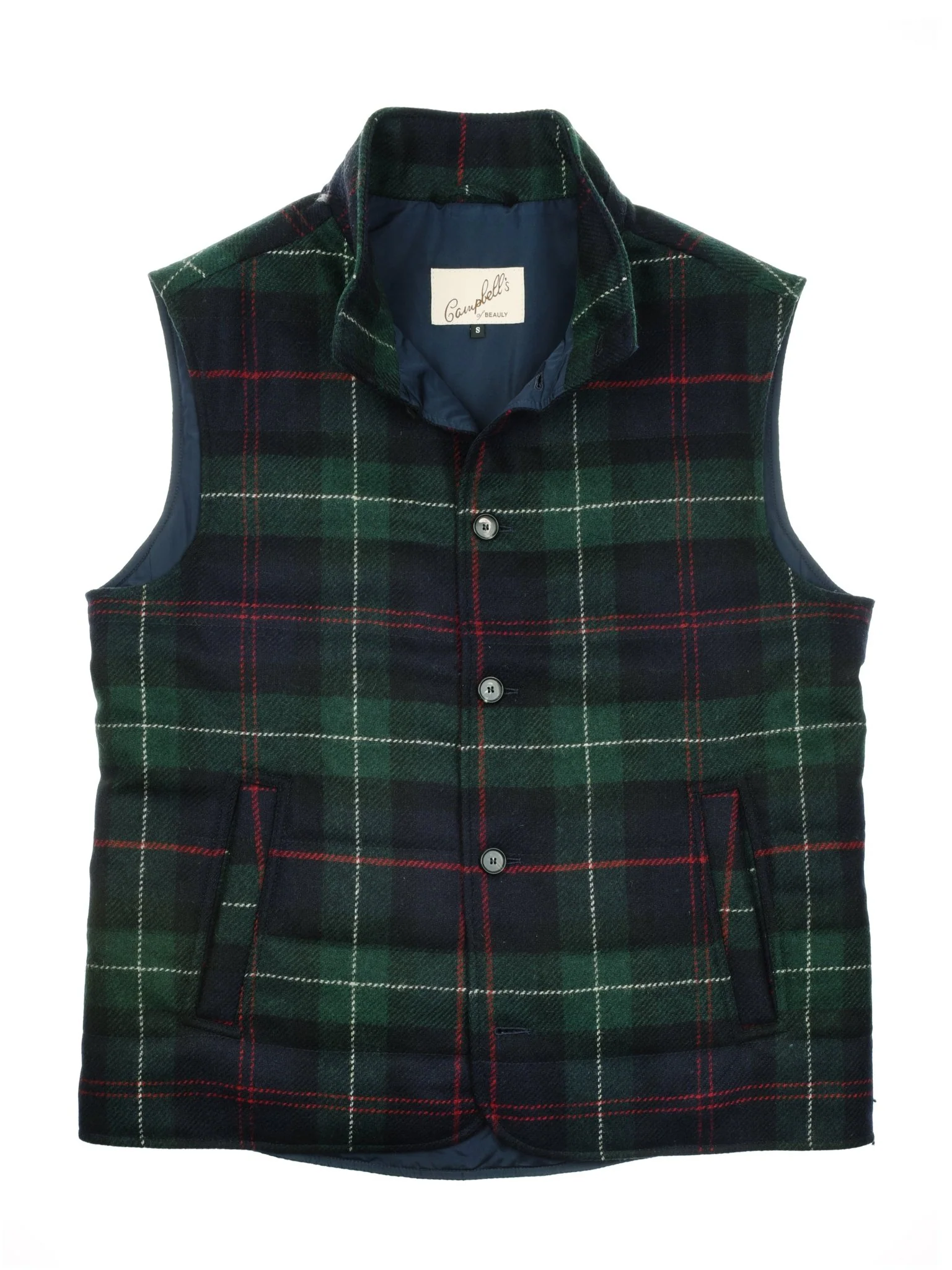Auld Stock Quilted Tweed Buttoned Gilet - Image 3
