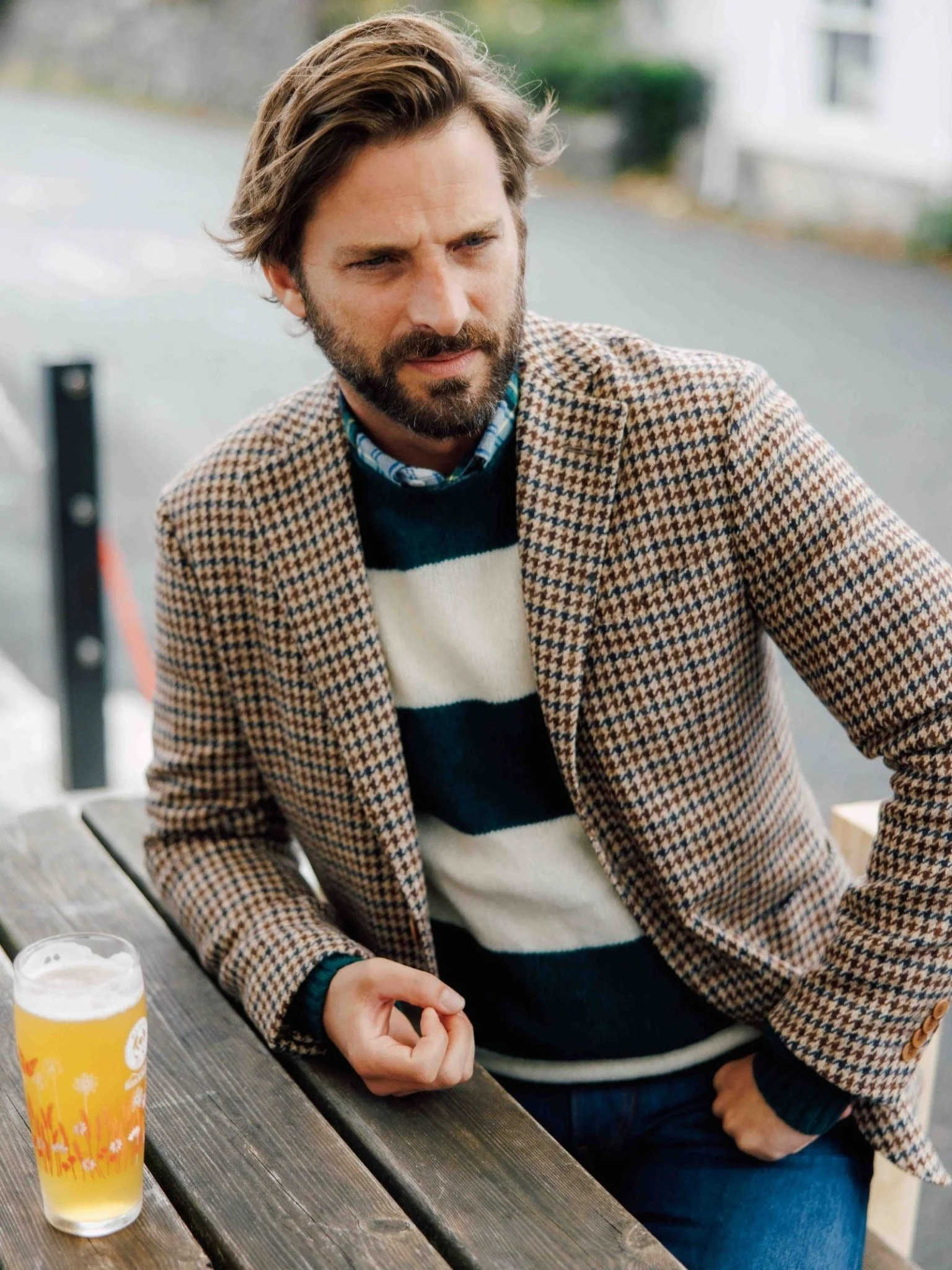 Auld Stock Shetland Stripe Crew Jumper - Image 2