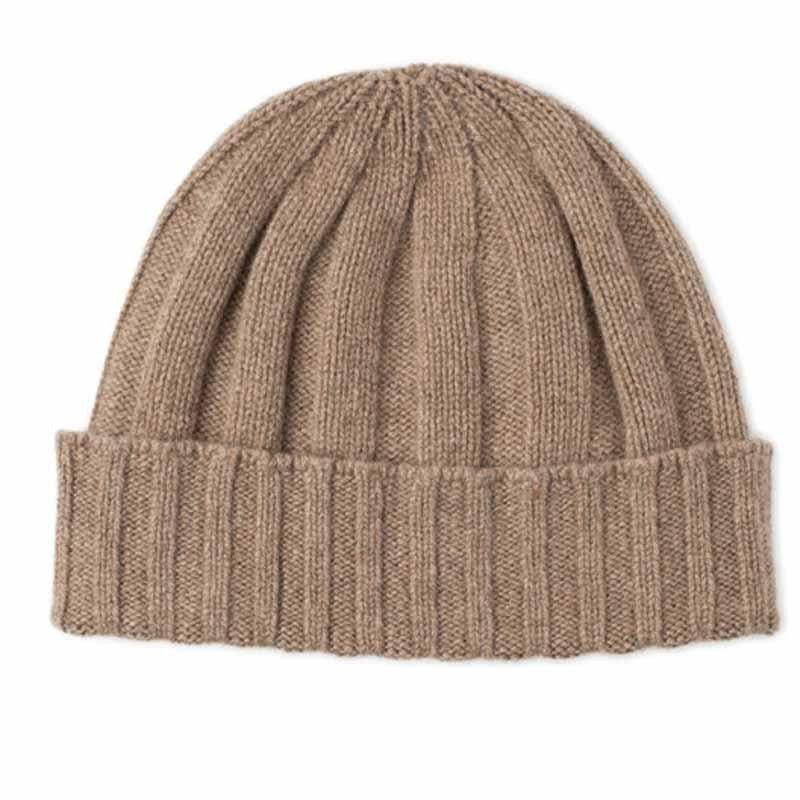 Auld Stock Cashmere & Merino Rib Beanie