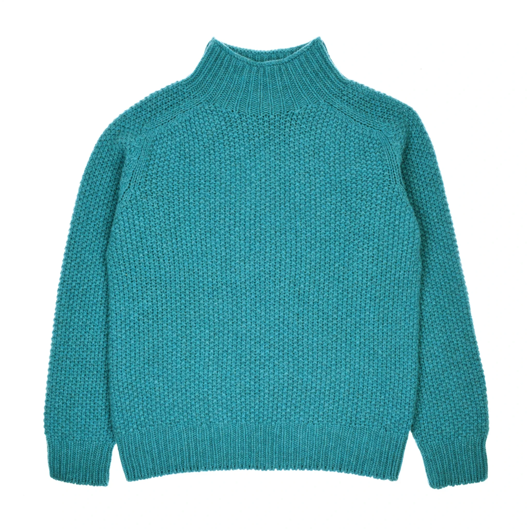 Auld Stock Chunky Moss Stitch Polo Jumper - Image 5
