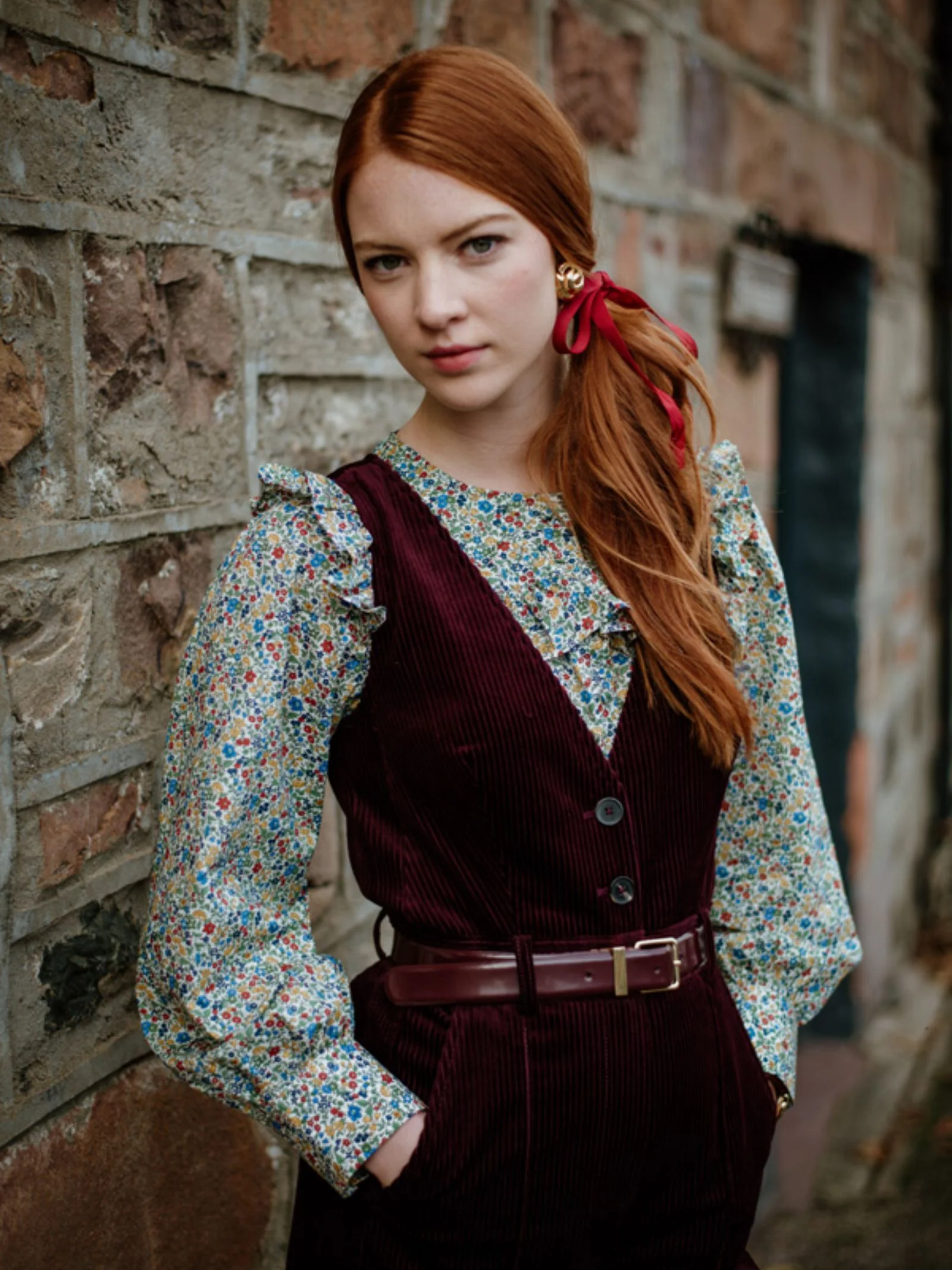 Auld Stock Liberty Print Peplum Shirt - Image 2