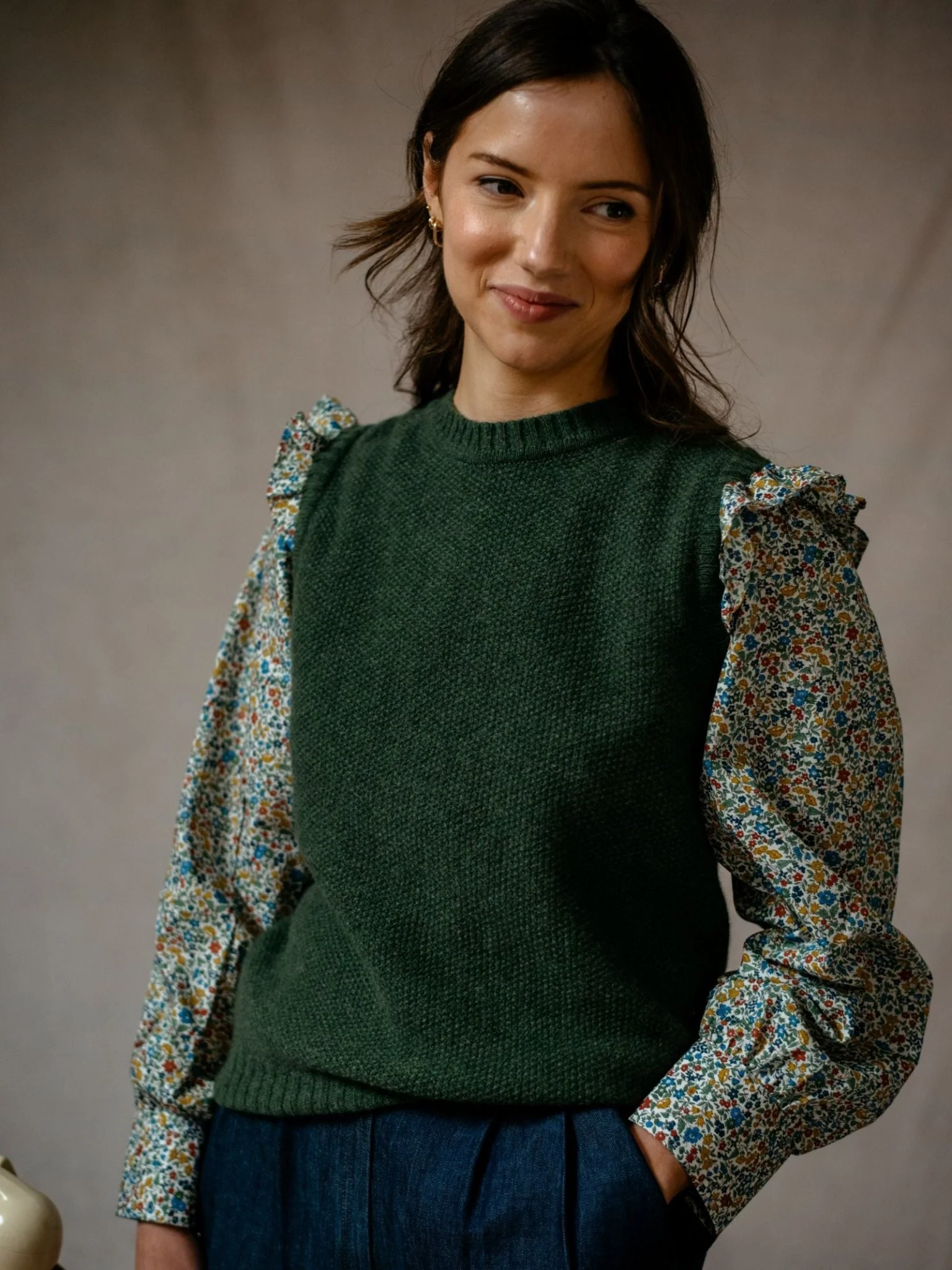 Auld Stock Liberty Print Peplum Shirt - Image 3