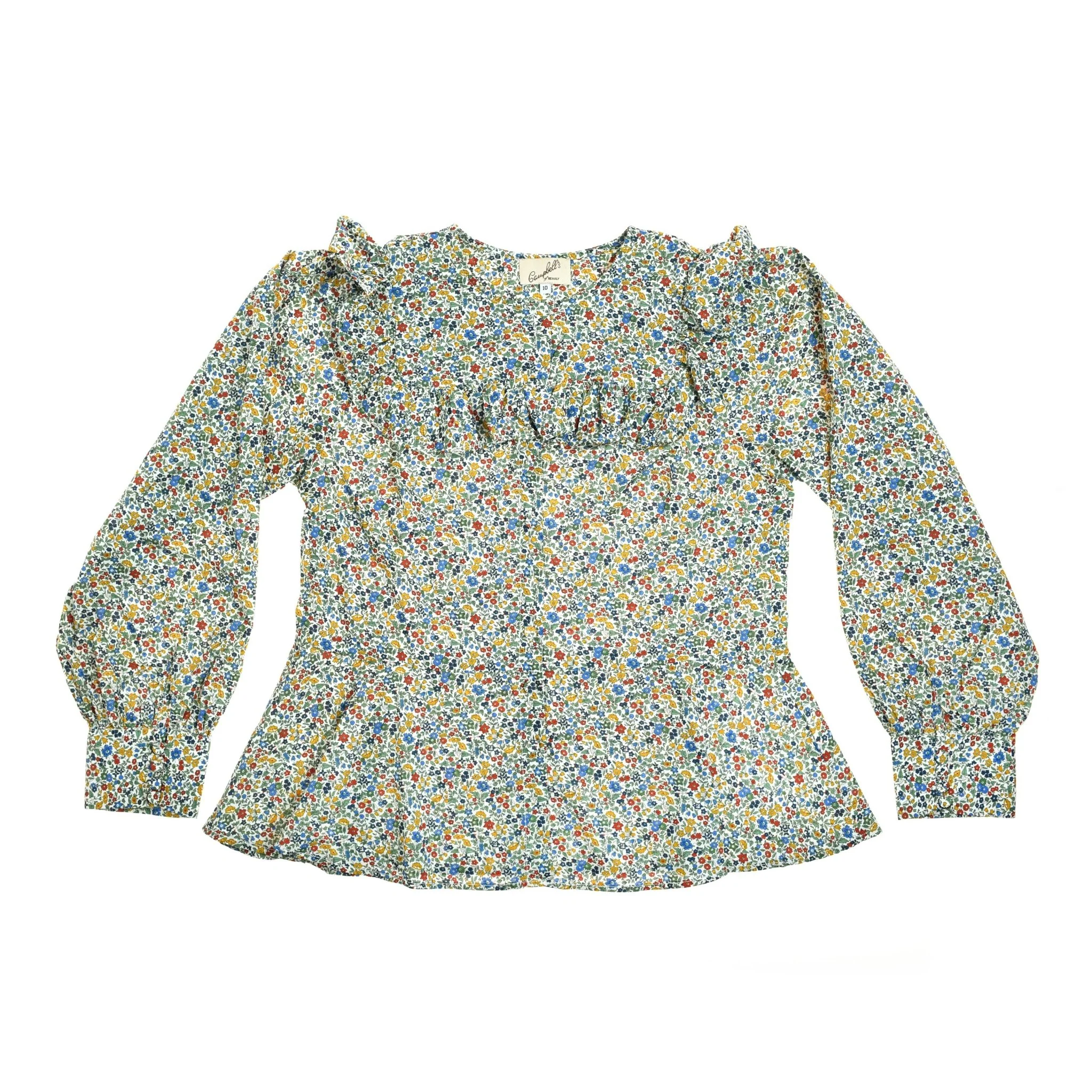 Auld Stock Liberty Print Peplum Shirt - Image 4