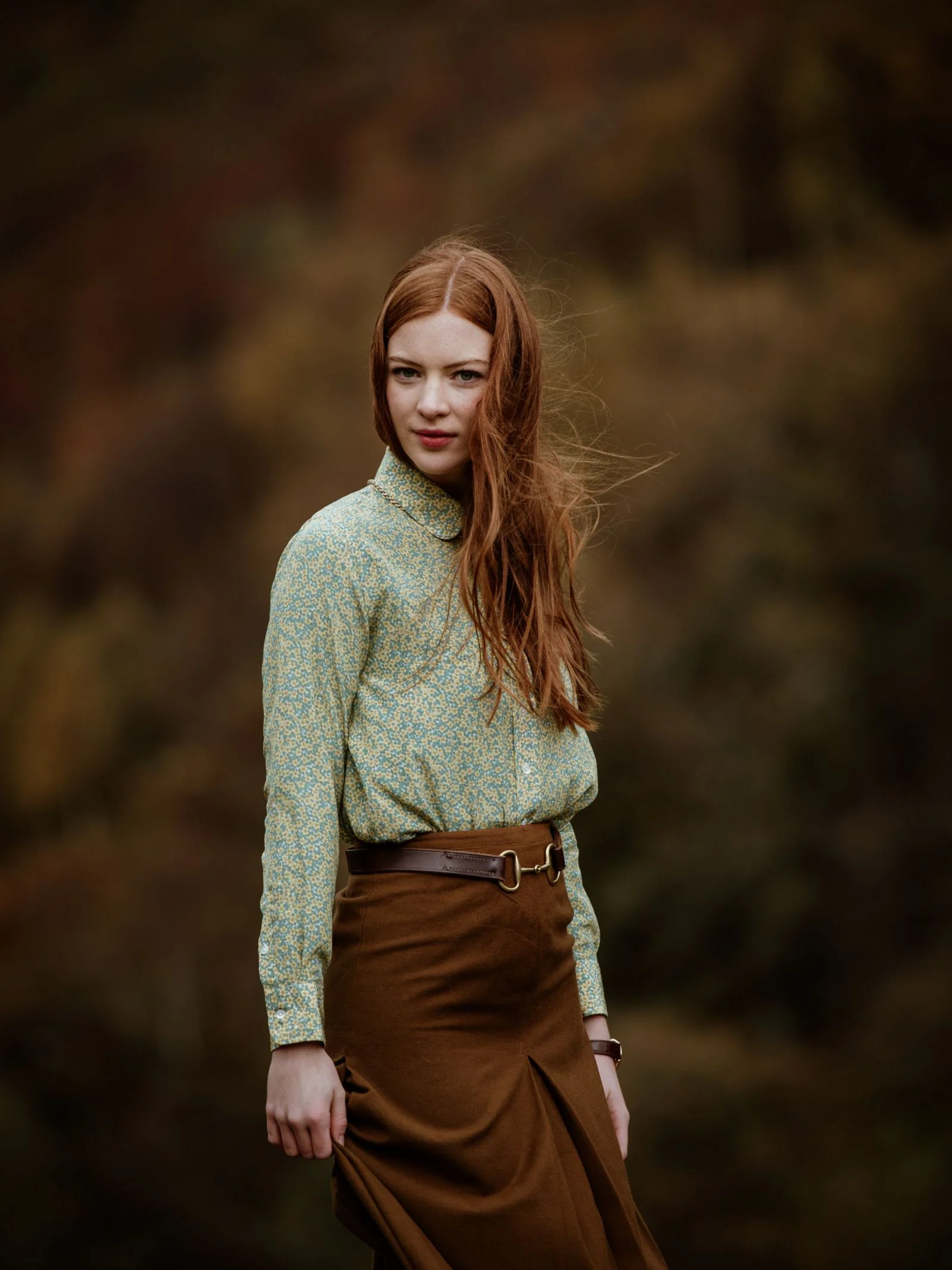 Auld Stock Liberty Print Silk Shirt