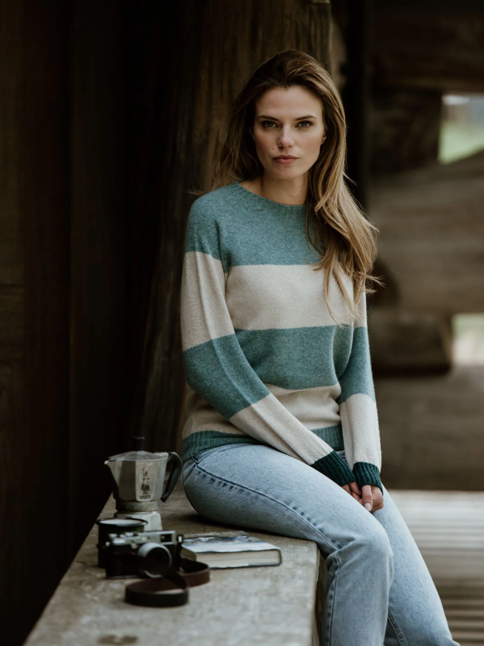 Auld Stock Stripe Crew Jumper - Image 2