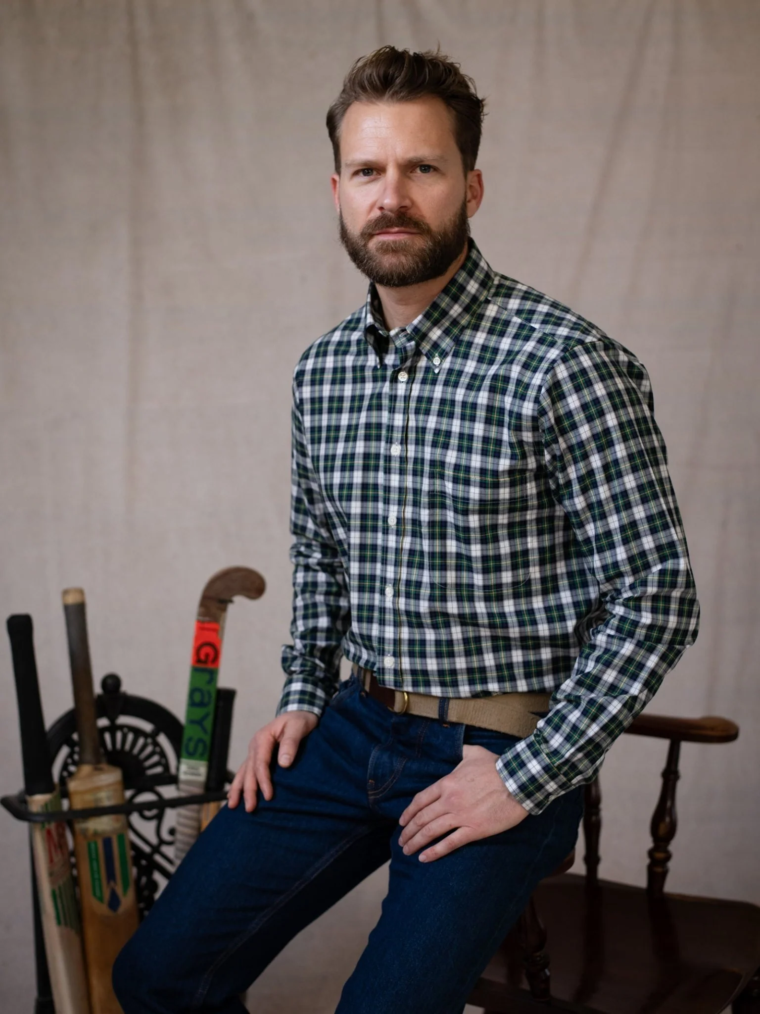 Cotton Tartan Button Down Shirt