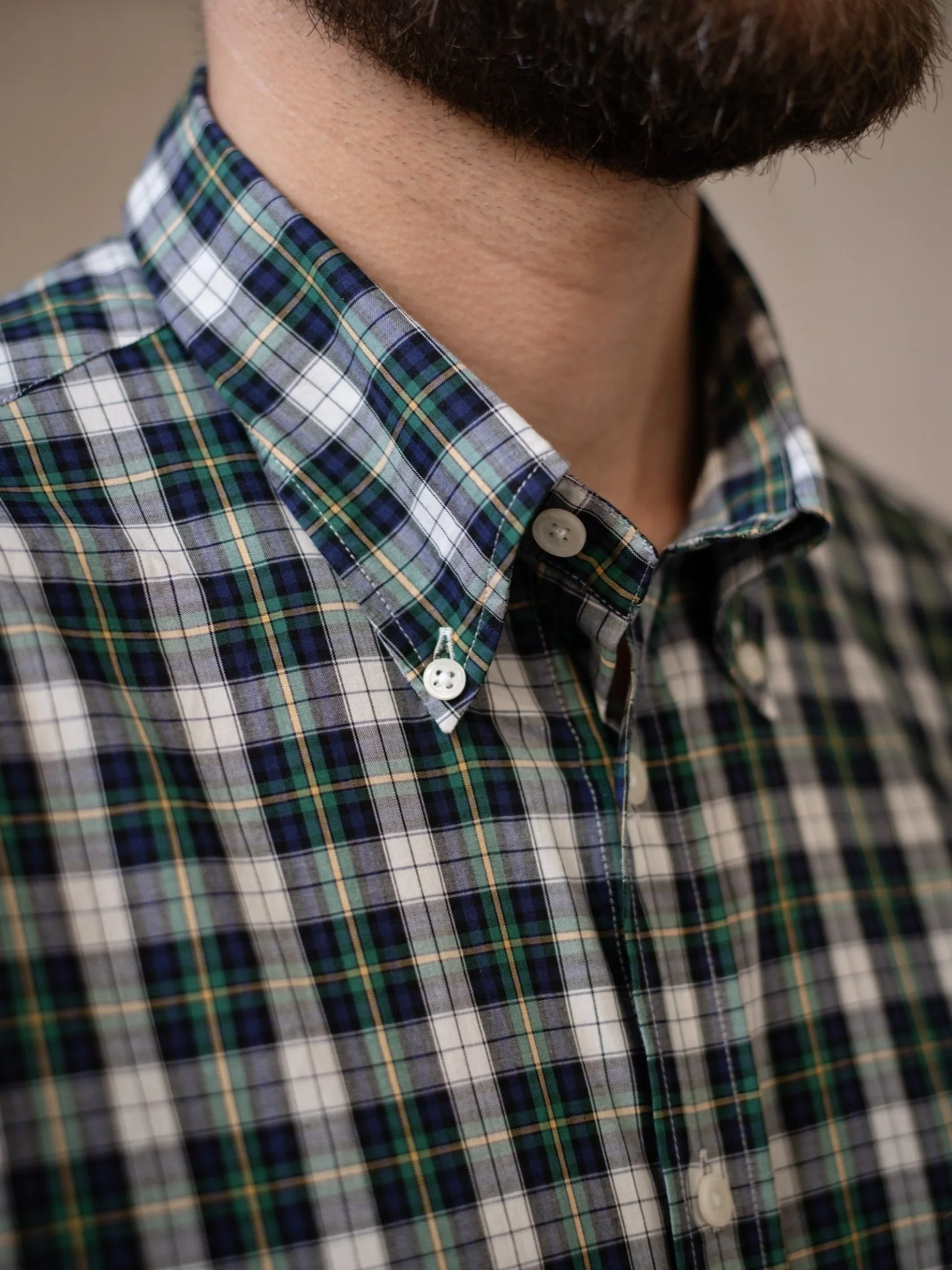 Cotton Tartan Button Down Shirt - Image 3