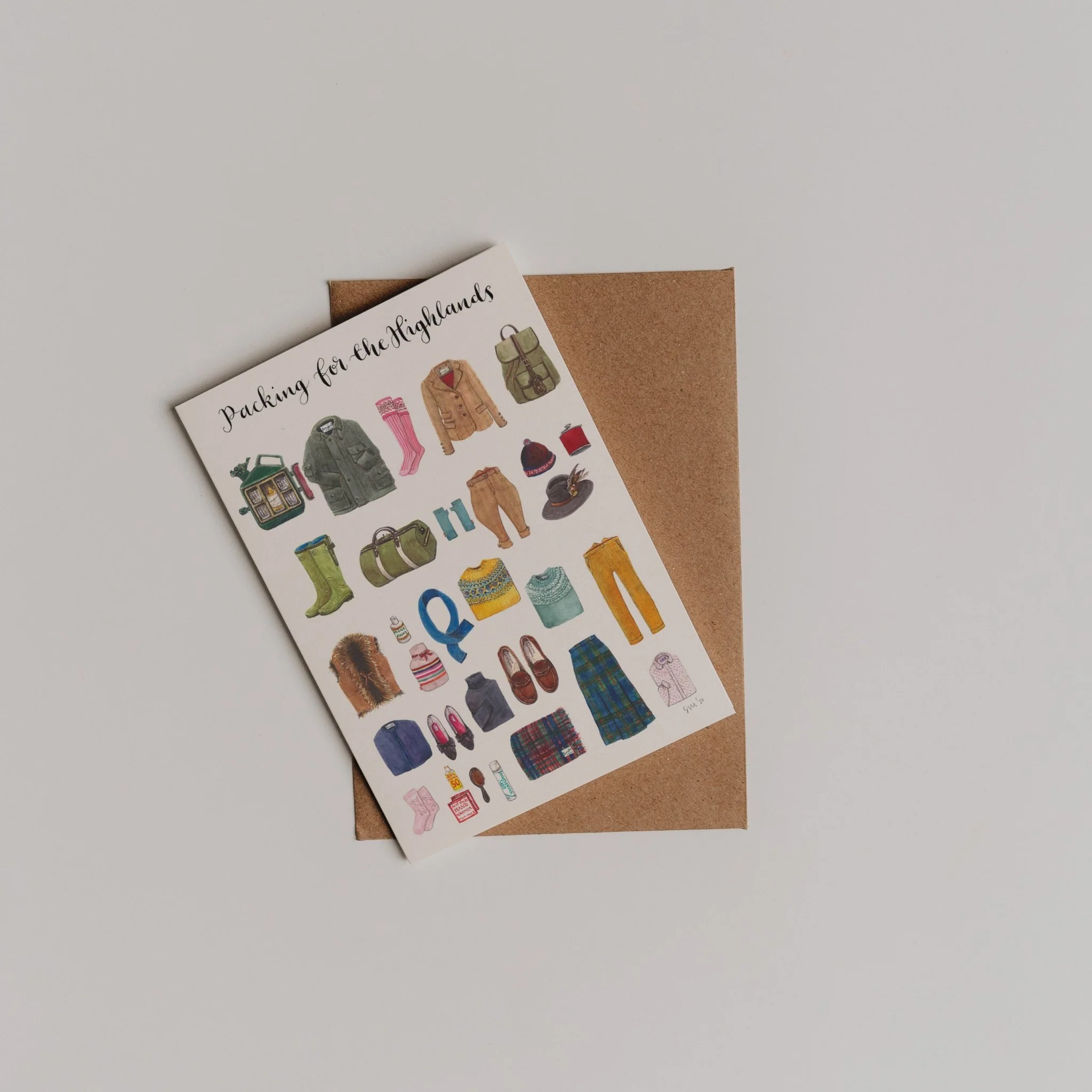 Packing for the Highlands Greeting Card