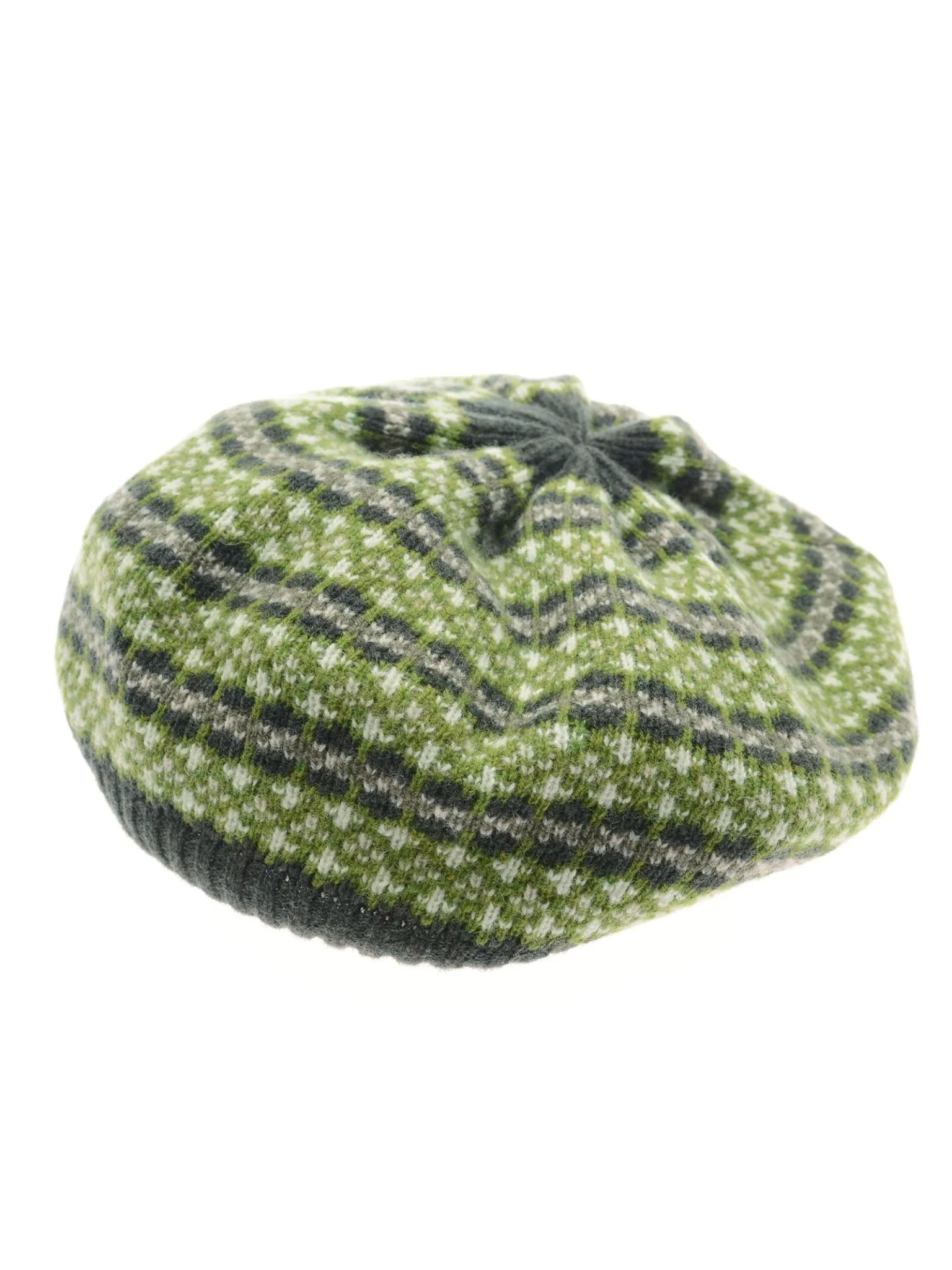 Lambswool Fairisle Beret - Image 2