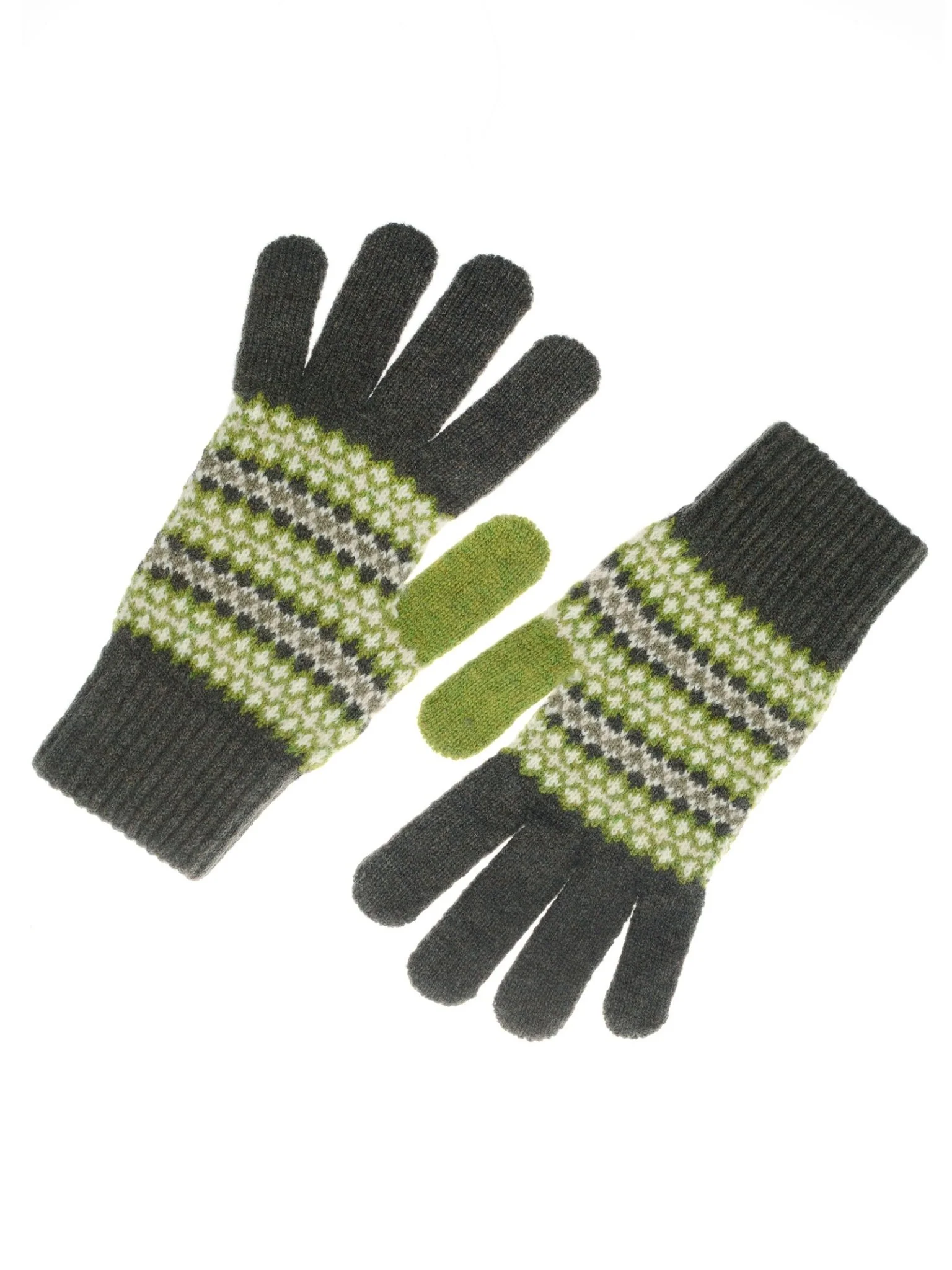 Lambswool Fairisle Gloves - Image 2