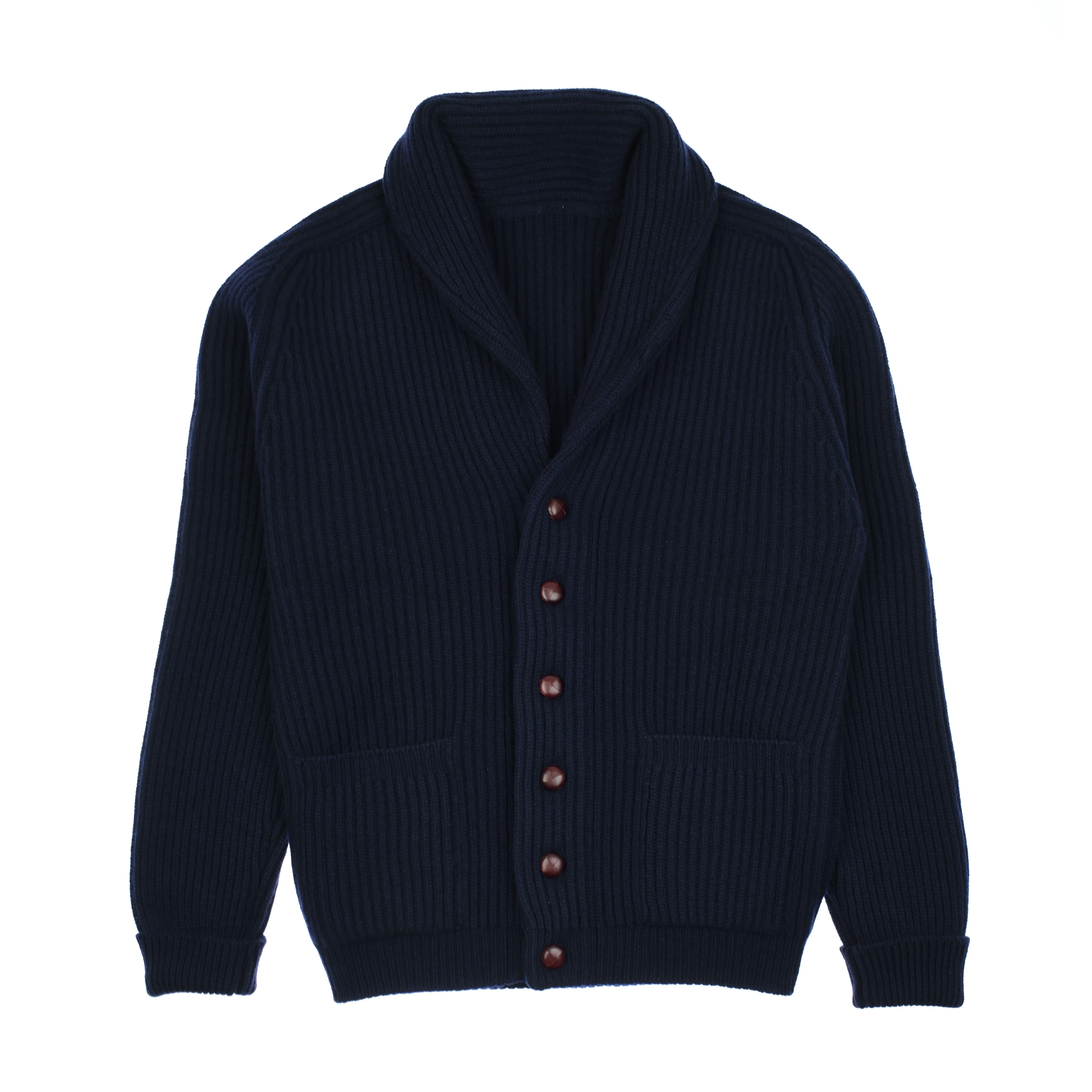 Cashmere Shawl Collar Cardigan - Image 4