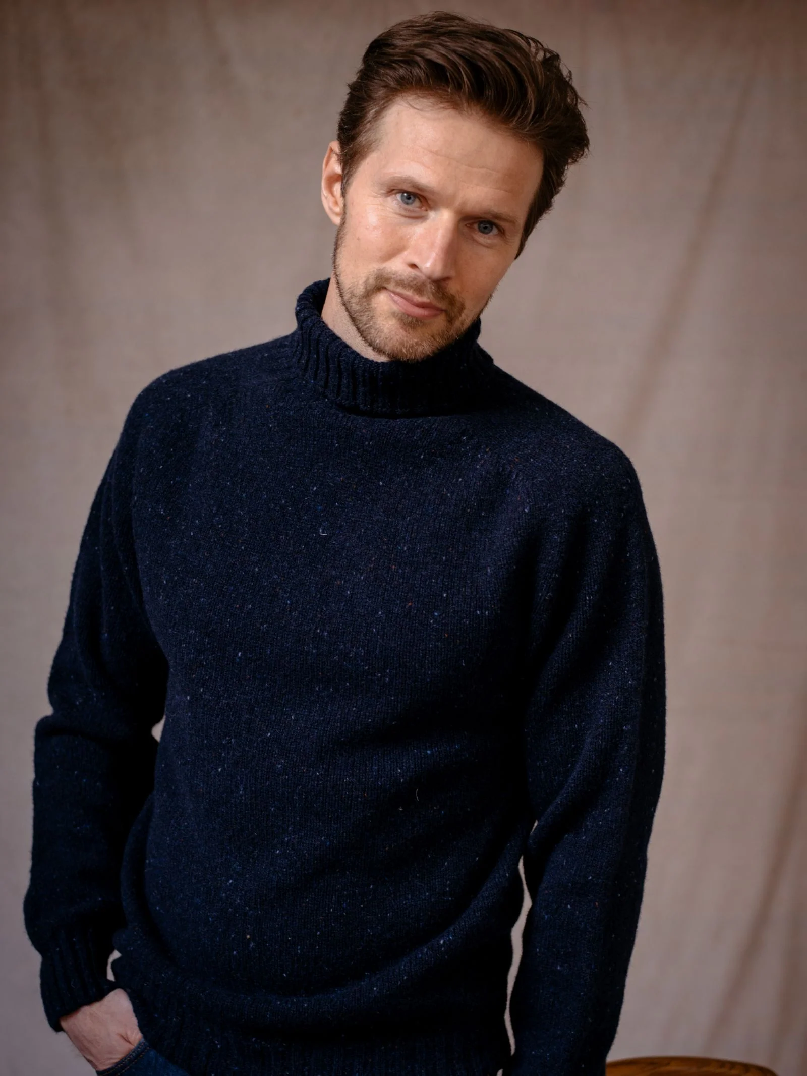 Donegal Lambswool Roll Neck - Image 5
