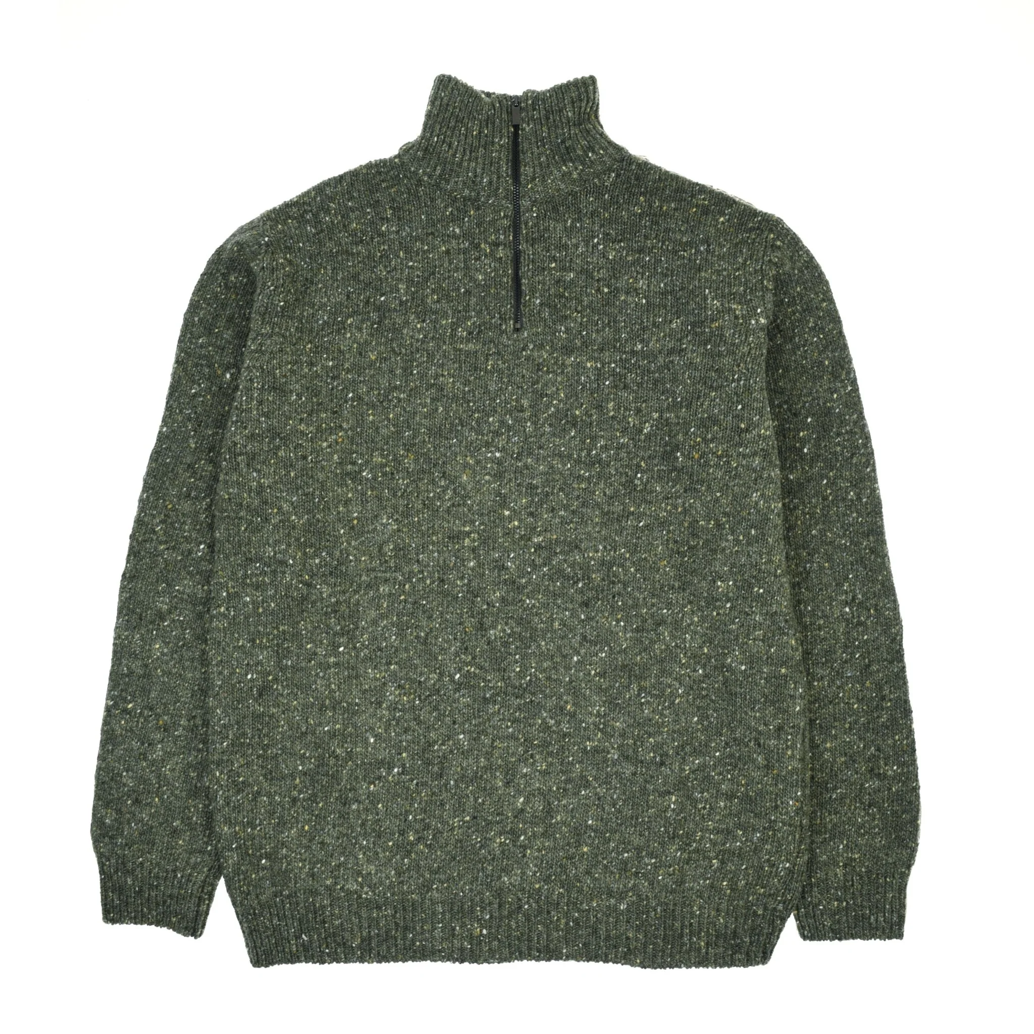 Auld Stock Donegal Lambswool Zip Neck Jumper - Image 3