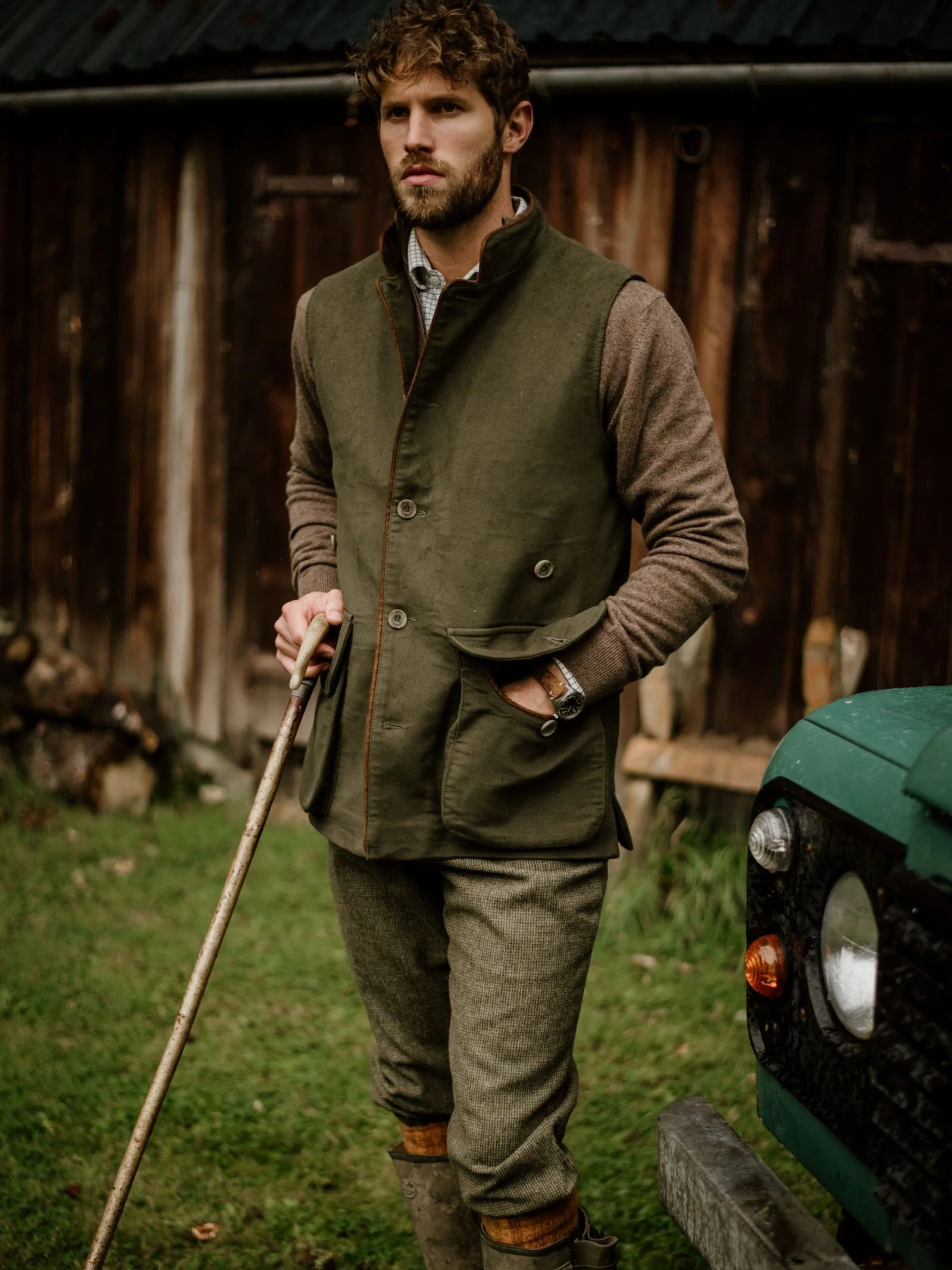 Auld Stock Field Nehru Gilet - Image 3
