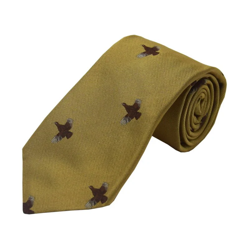 Full Flight Grouse Silk Tie