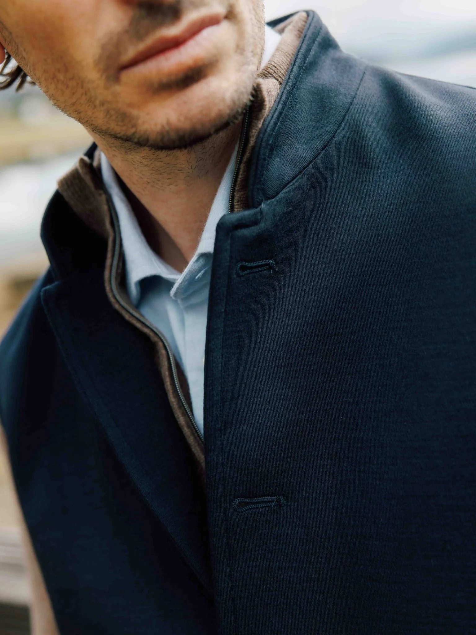 Auld Stock Knitted Nehru Gilet - Image 3