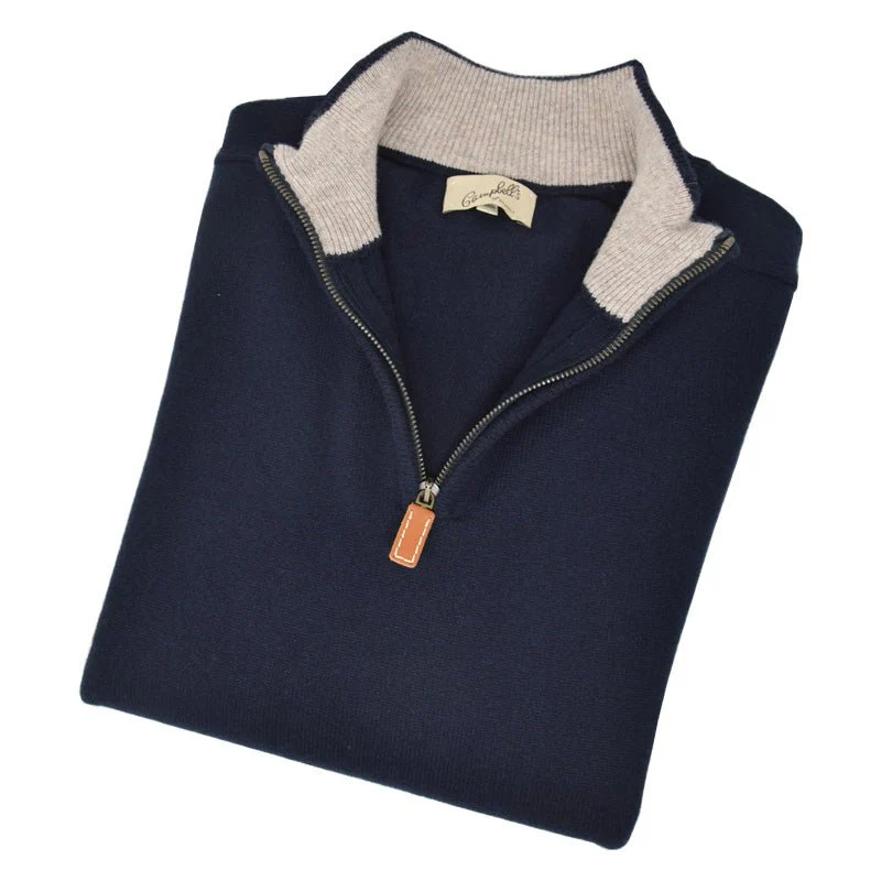 Lambswool Quarter Zip Jumper - Image 10