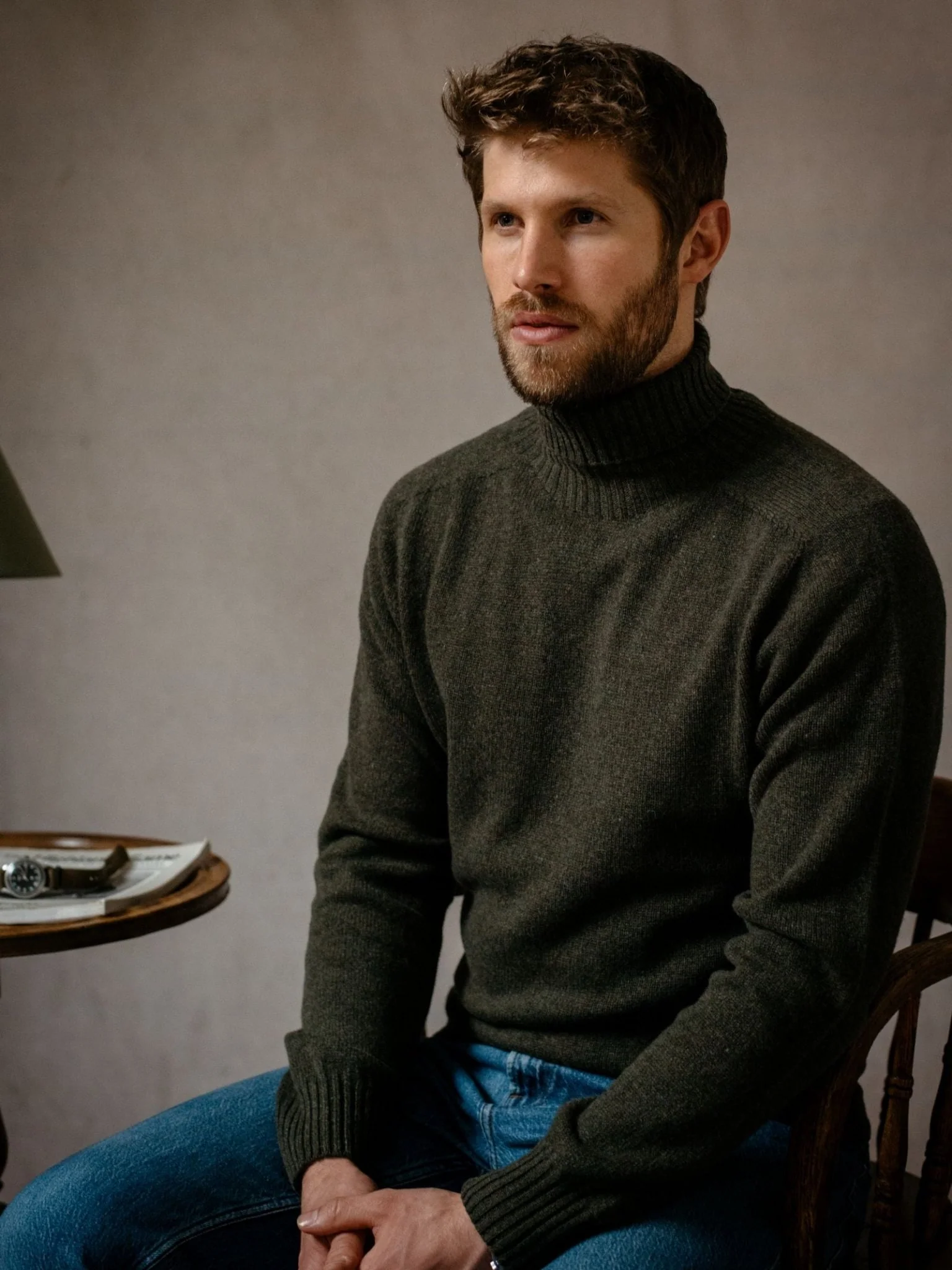 Lambswool Roll Neck - Image 2