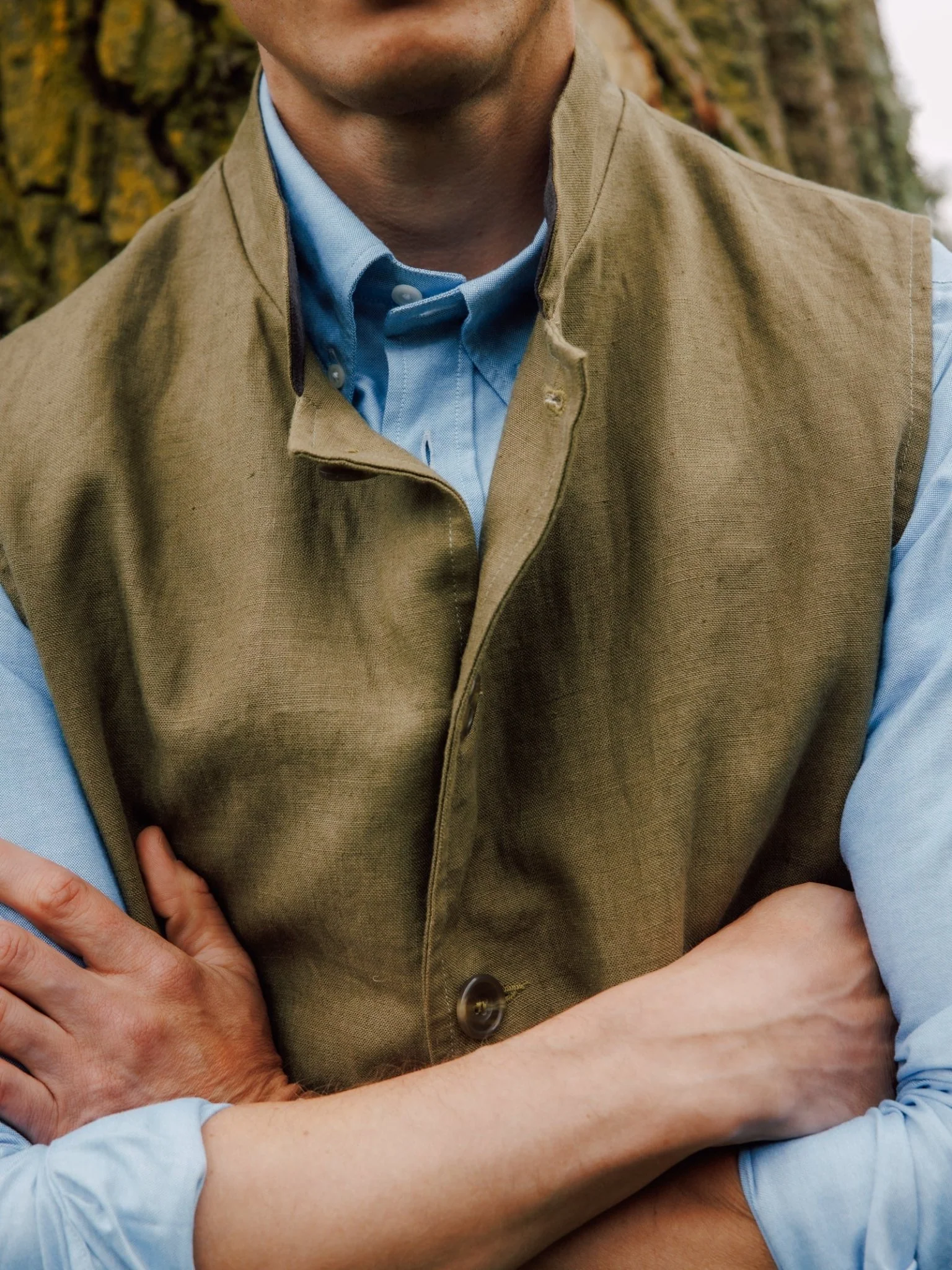 Linen Nehru Gilet - Image 3