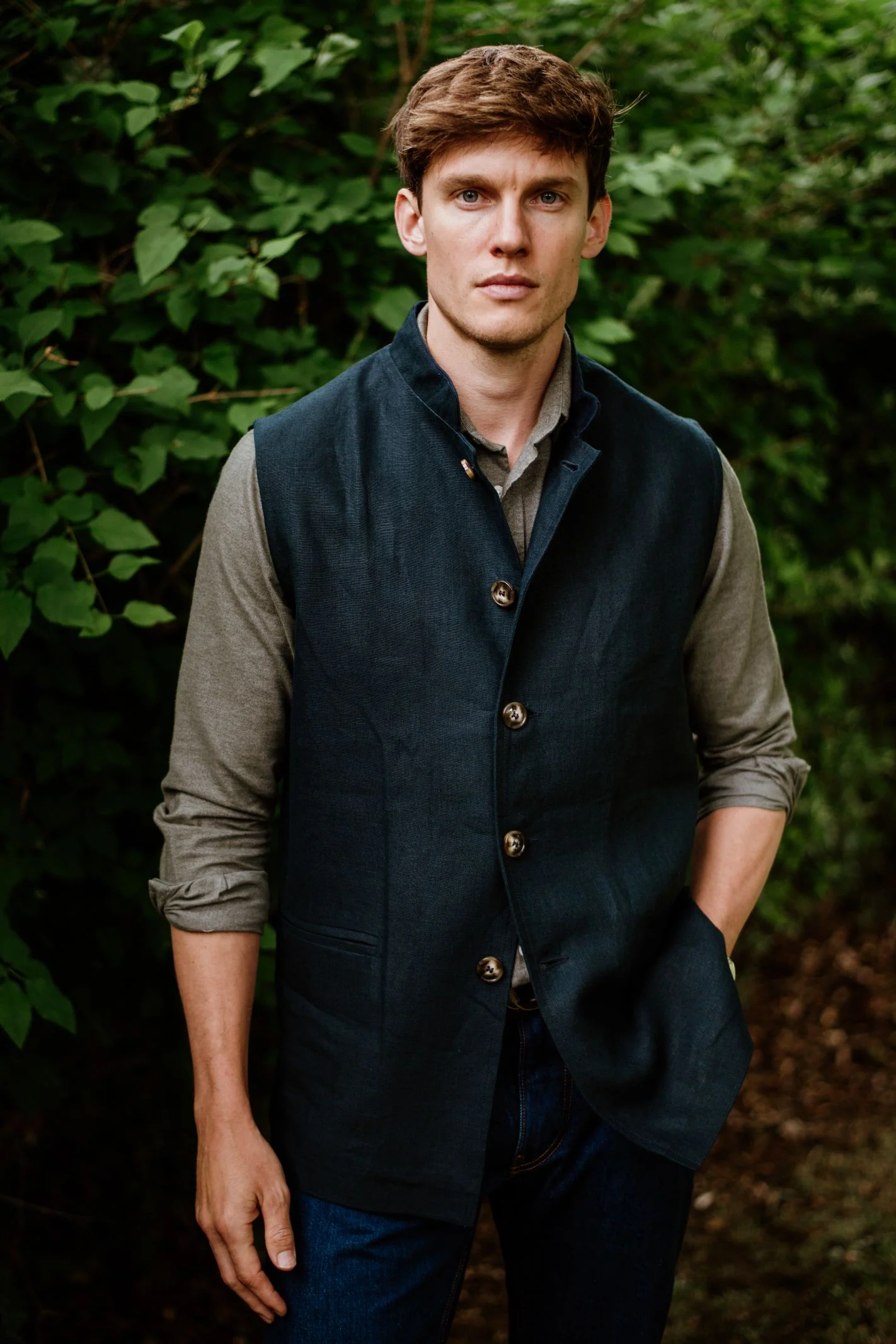 Linen Nehru Gilet - Image 6