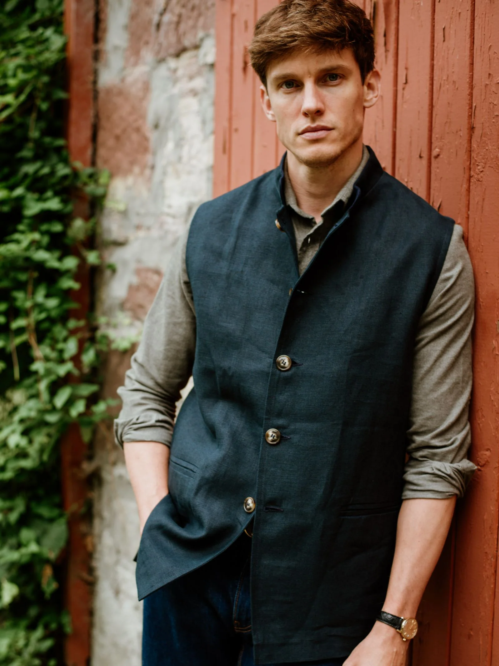 Linen Nehru Gilet - Image 7