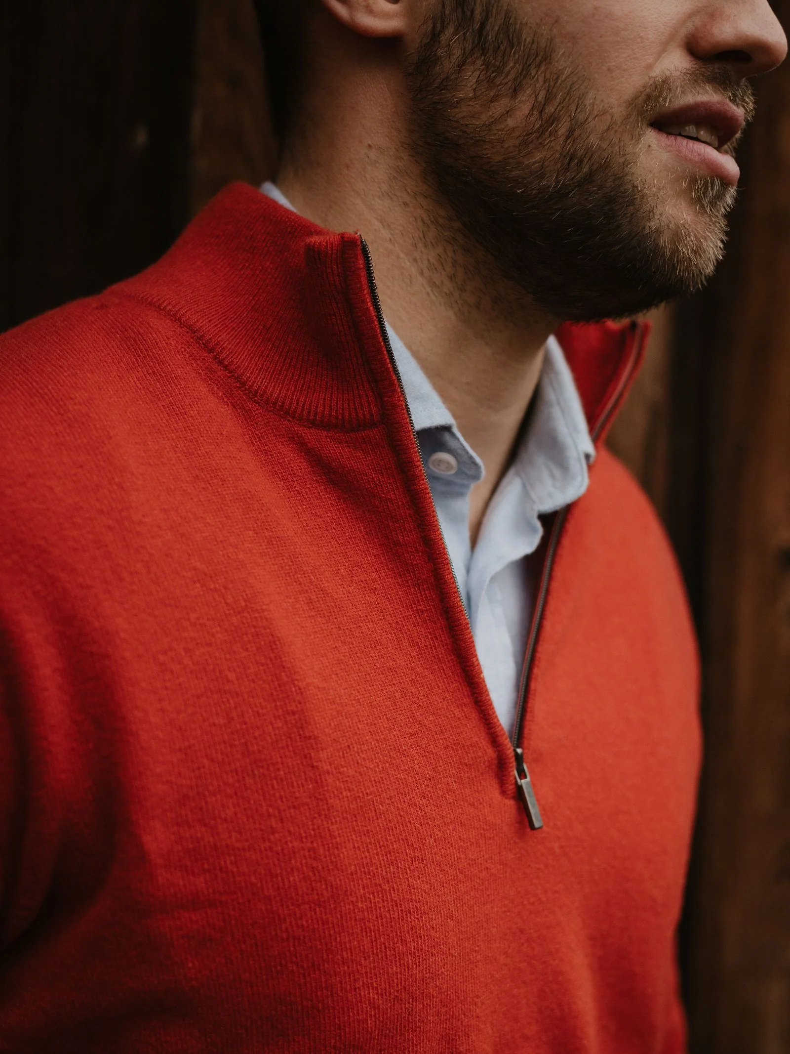 Merino & Cashmere Quarter Zip Jumper - Image 12