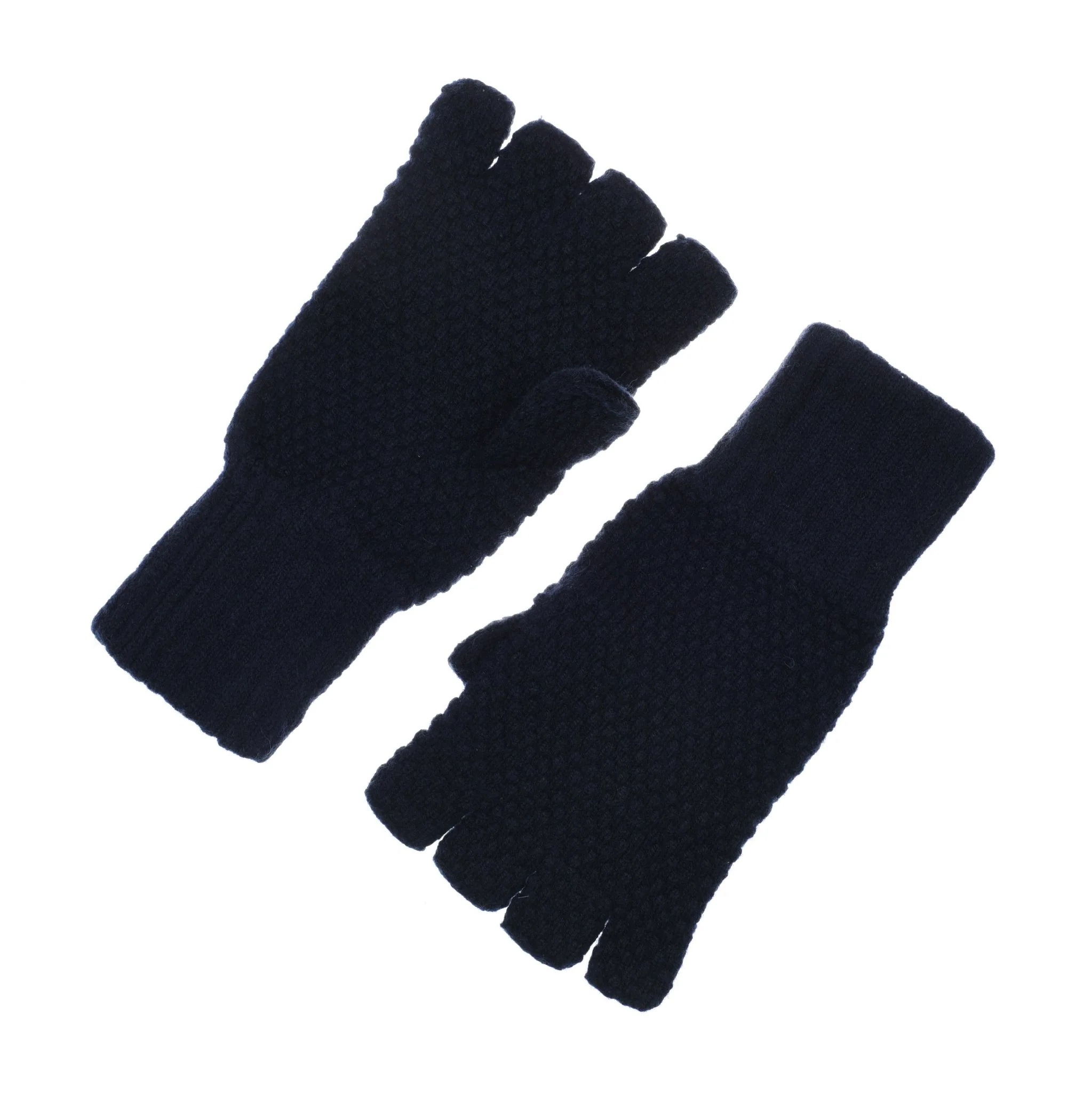 Moss Stitch Half-Finger Gloves - Image 3