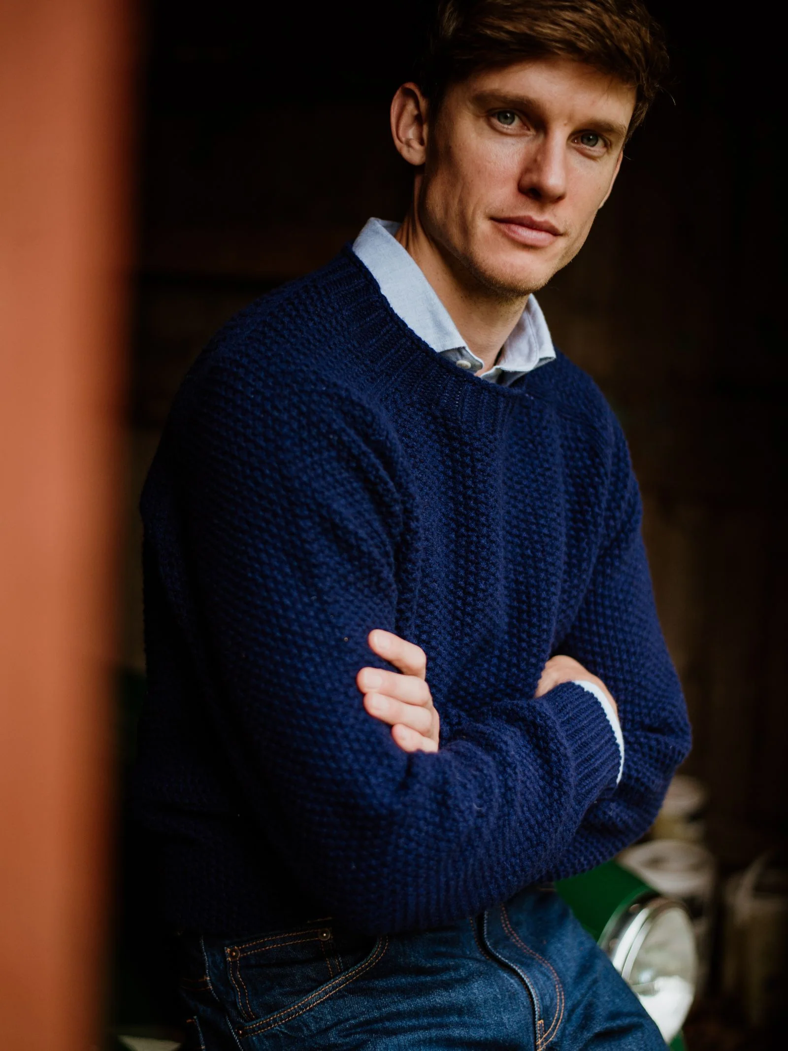 Auld Stock Moss Stitch Jumper - Image 2