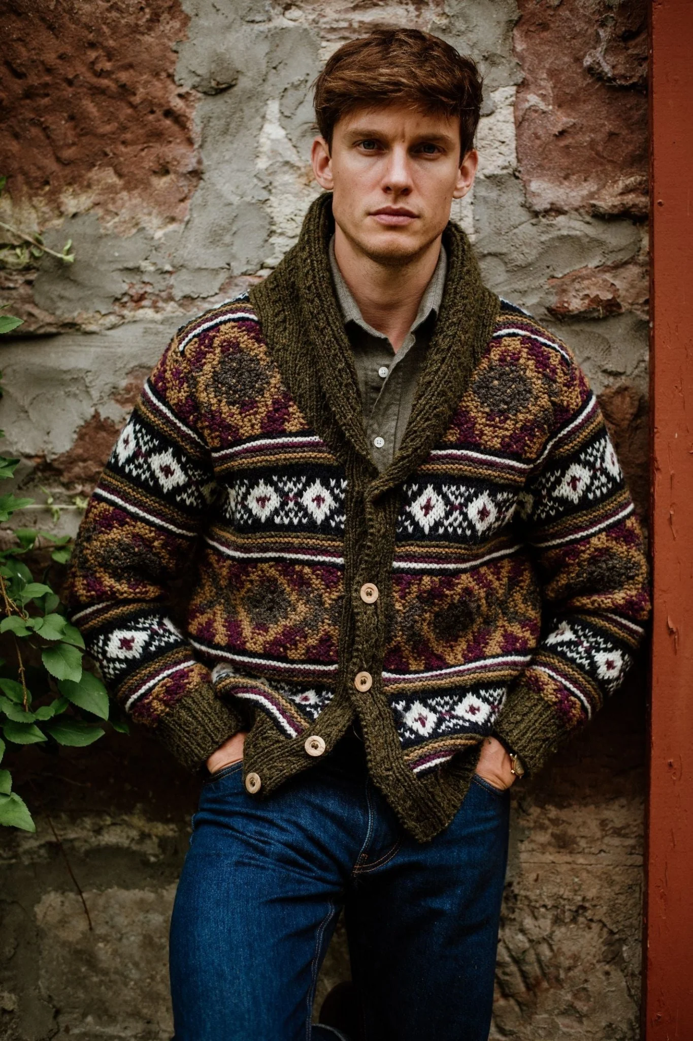 Navajo Shawl Collar Cardigan