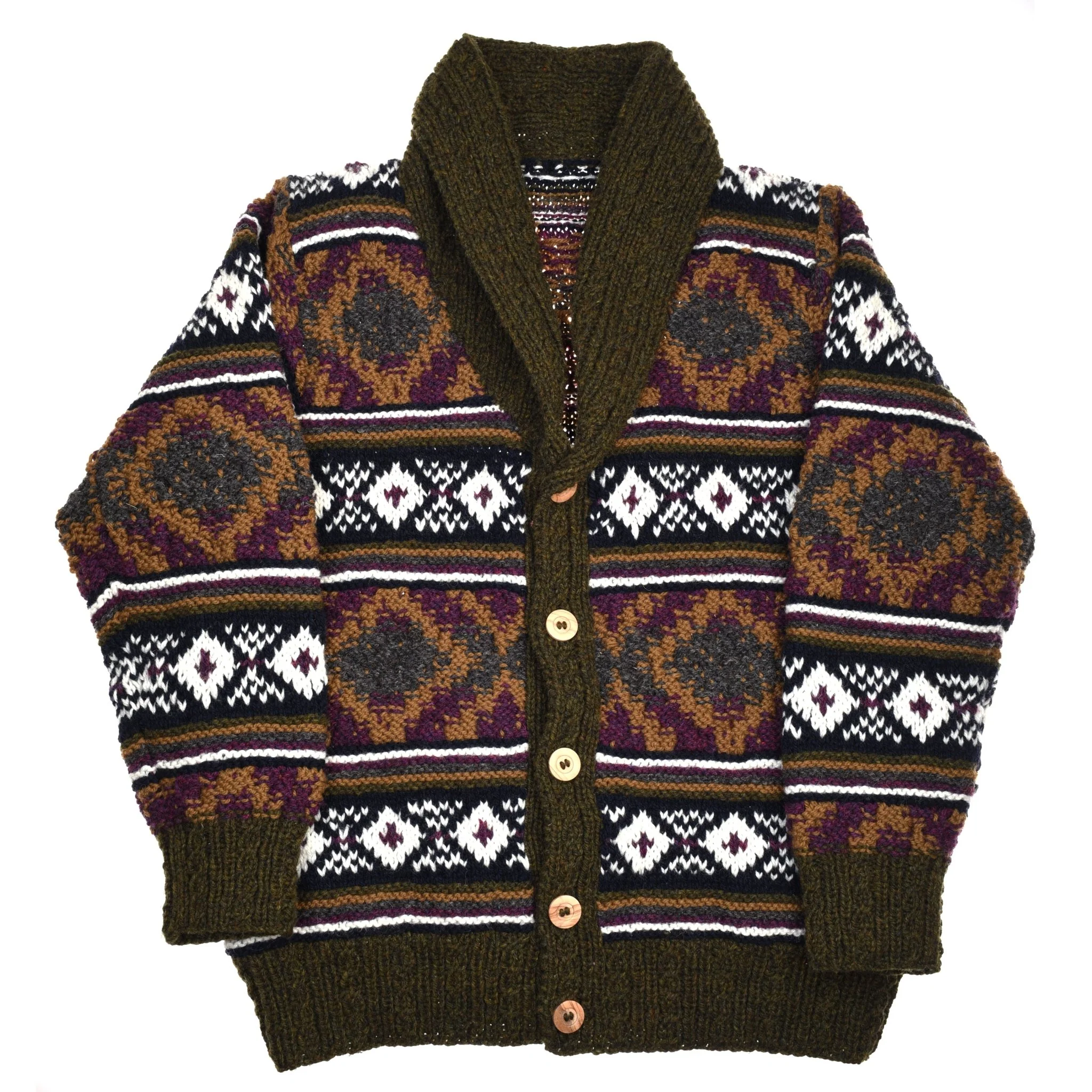 Navajo Shawl Collar Cardigan - Image 3