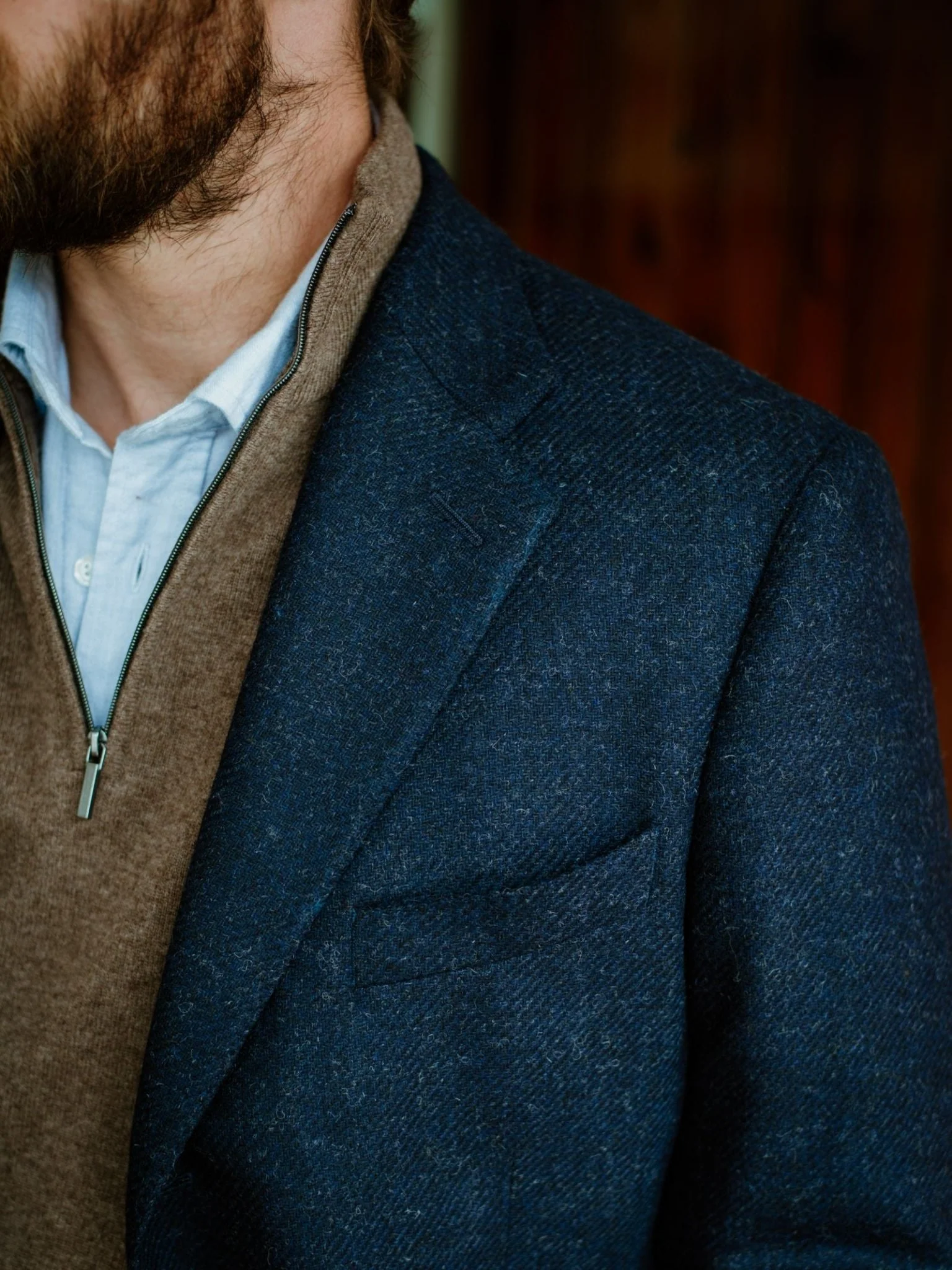 Navy Twill House Jacket - Image 6