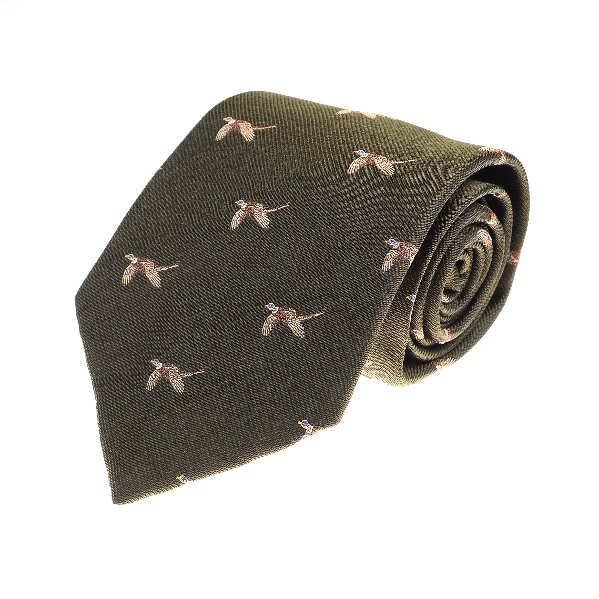 Pheasant Flying Silk Tie - Image 2