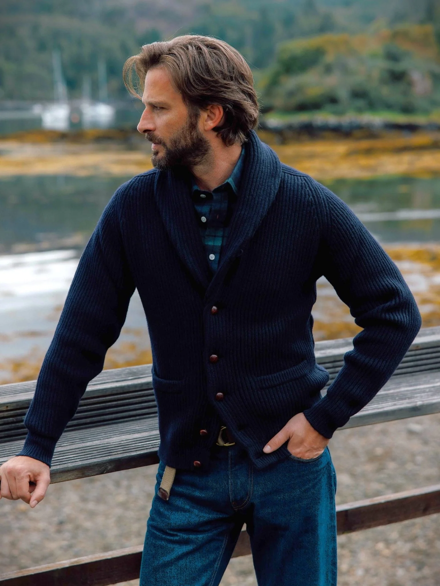 Shawl Collar Cardigan