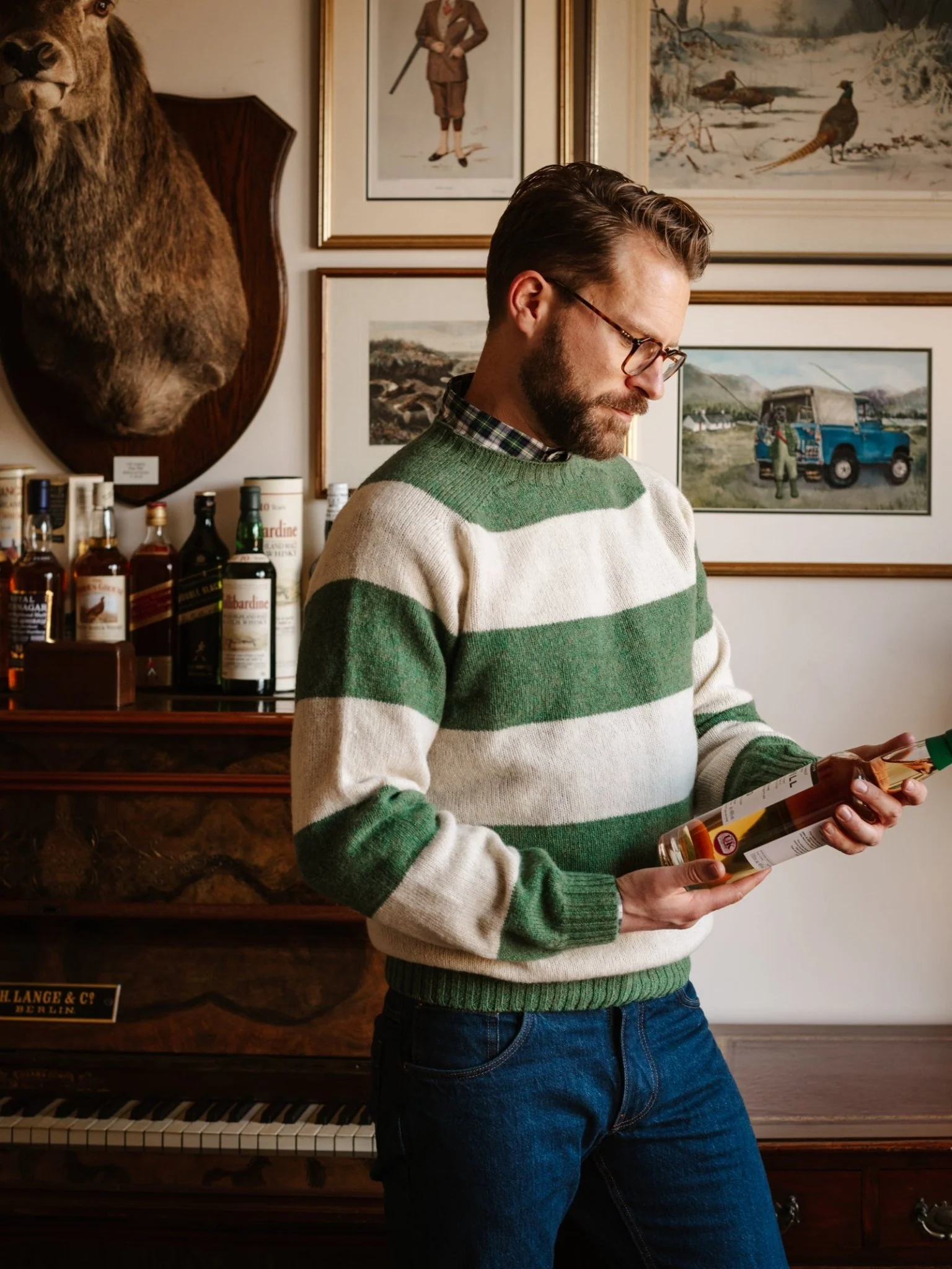 Shetland Stripe Crew Jumper - Image 6