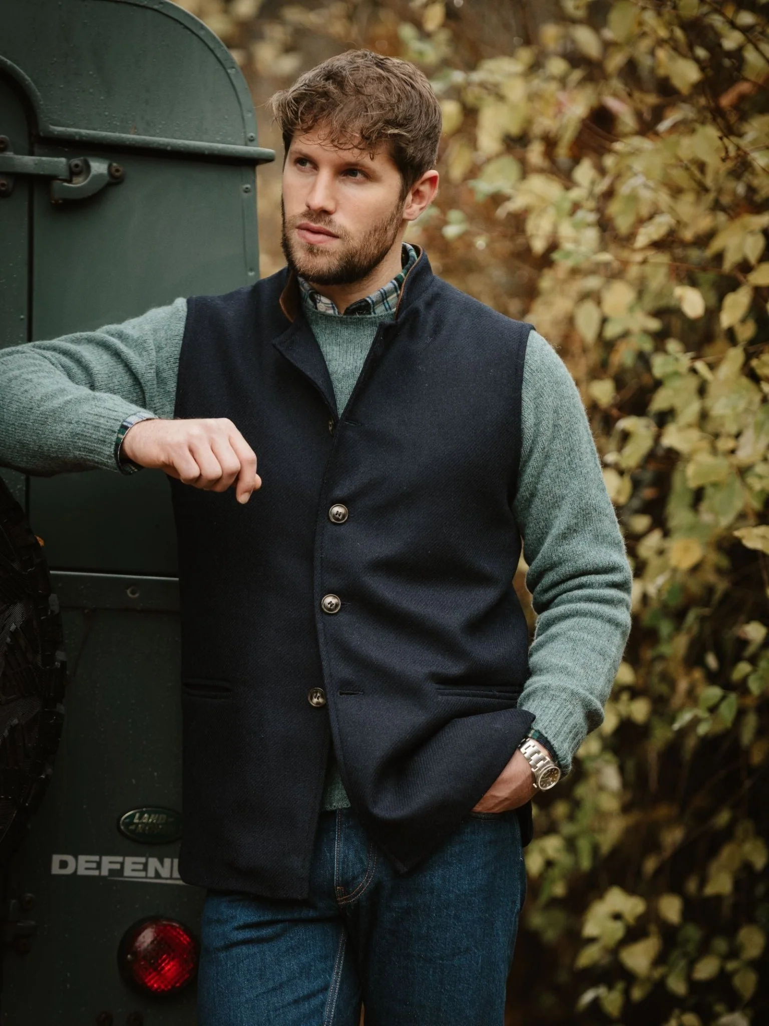 Tweed Nehru Gilet