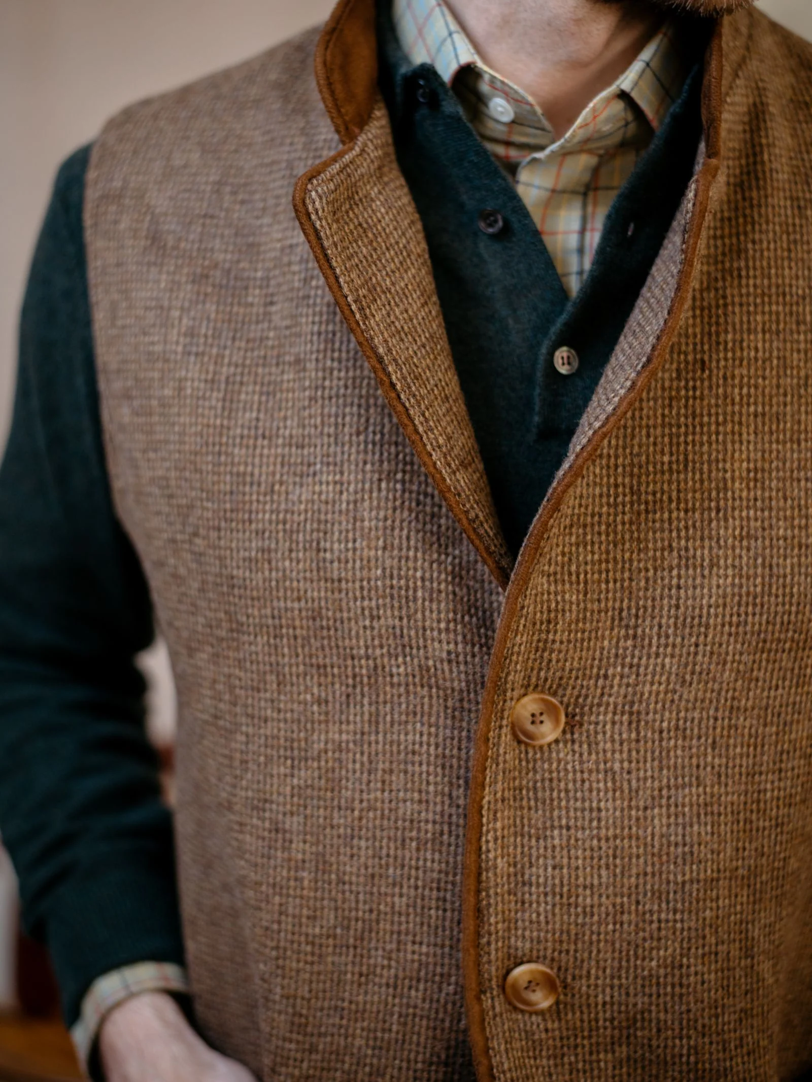 Tweed Nehru Gilet - Image 12