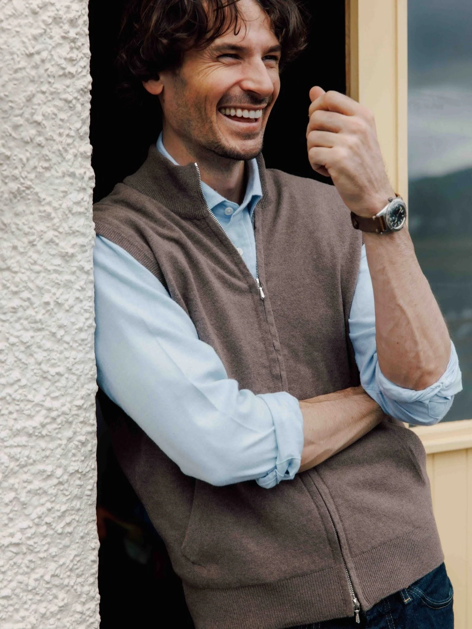 Auld Stock Zip Gilet