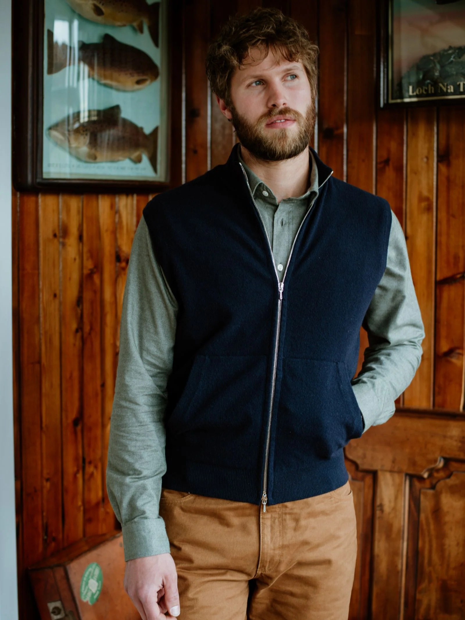 Auld Stock Zip Gilet - Image 7