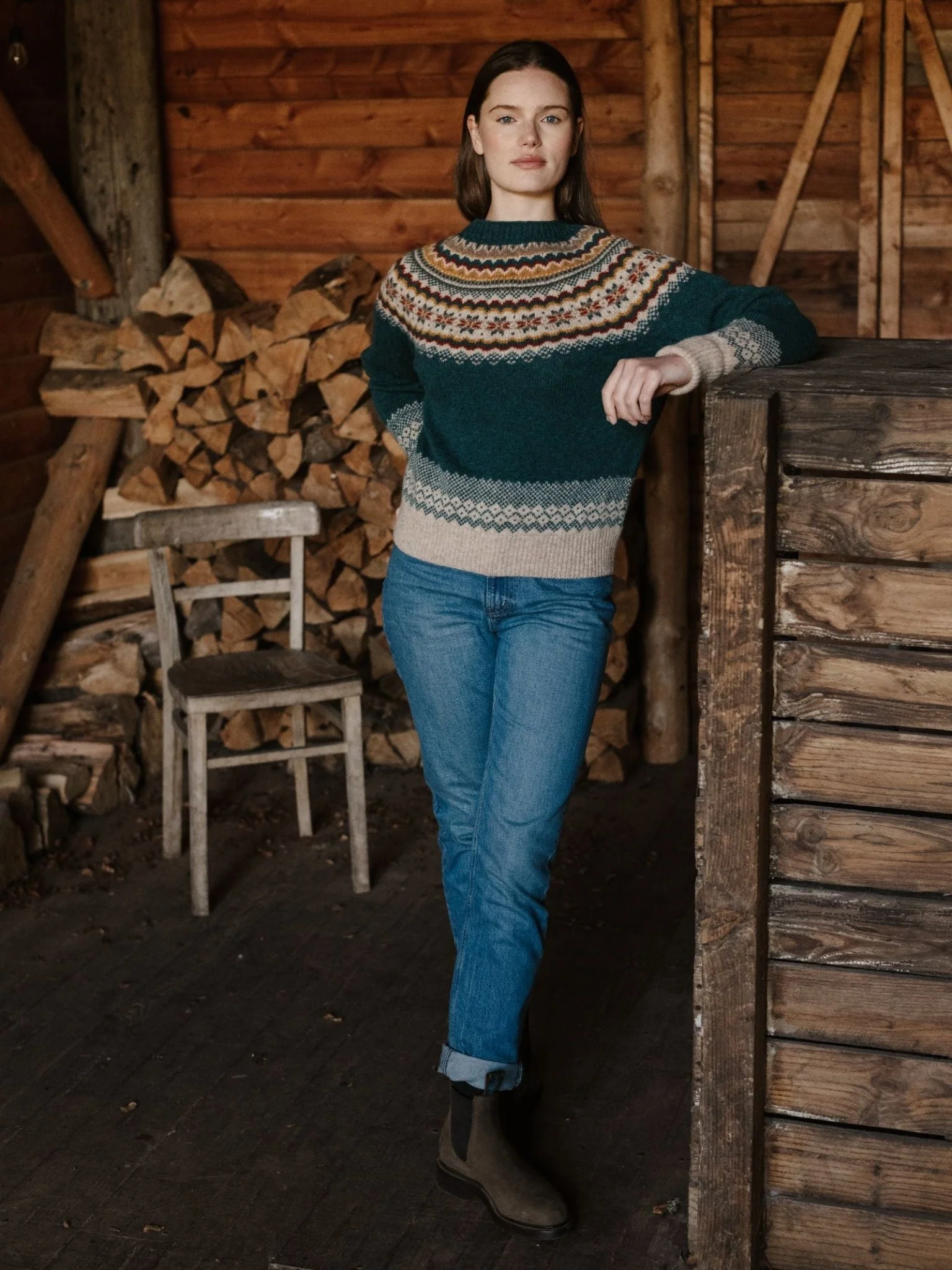 Nordic Fairisle Crew Jumper - Image 2