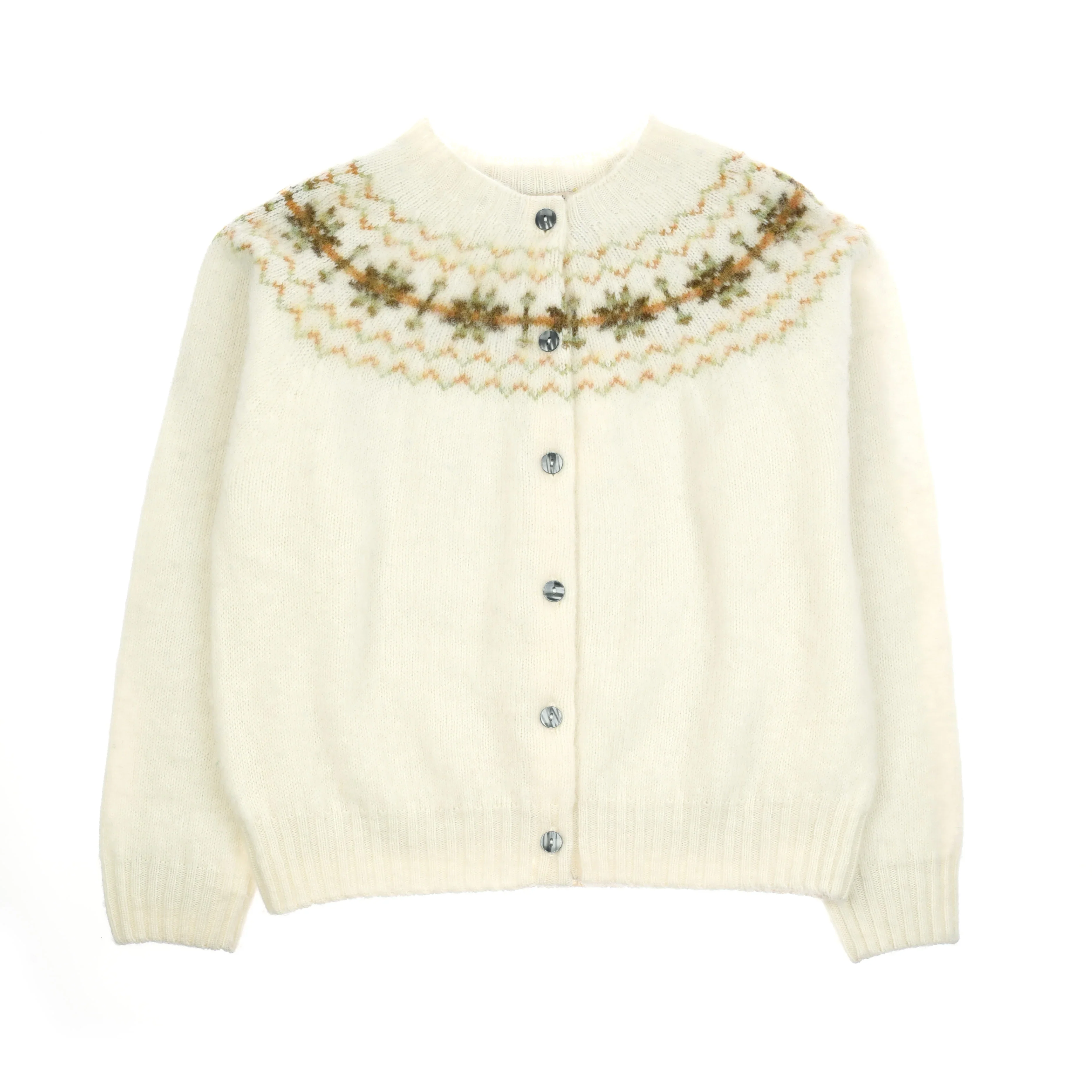 Brushed Shetland Fairisle Cardigan - Image 6
