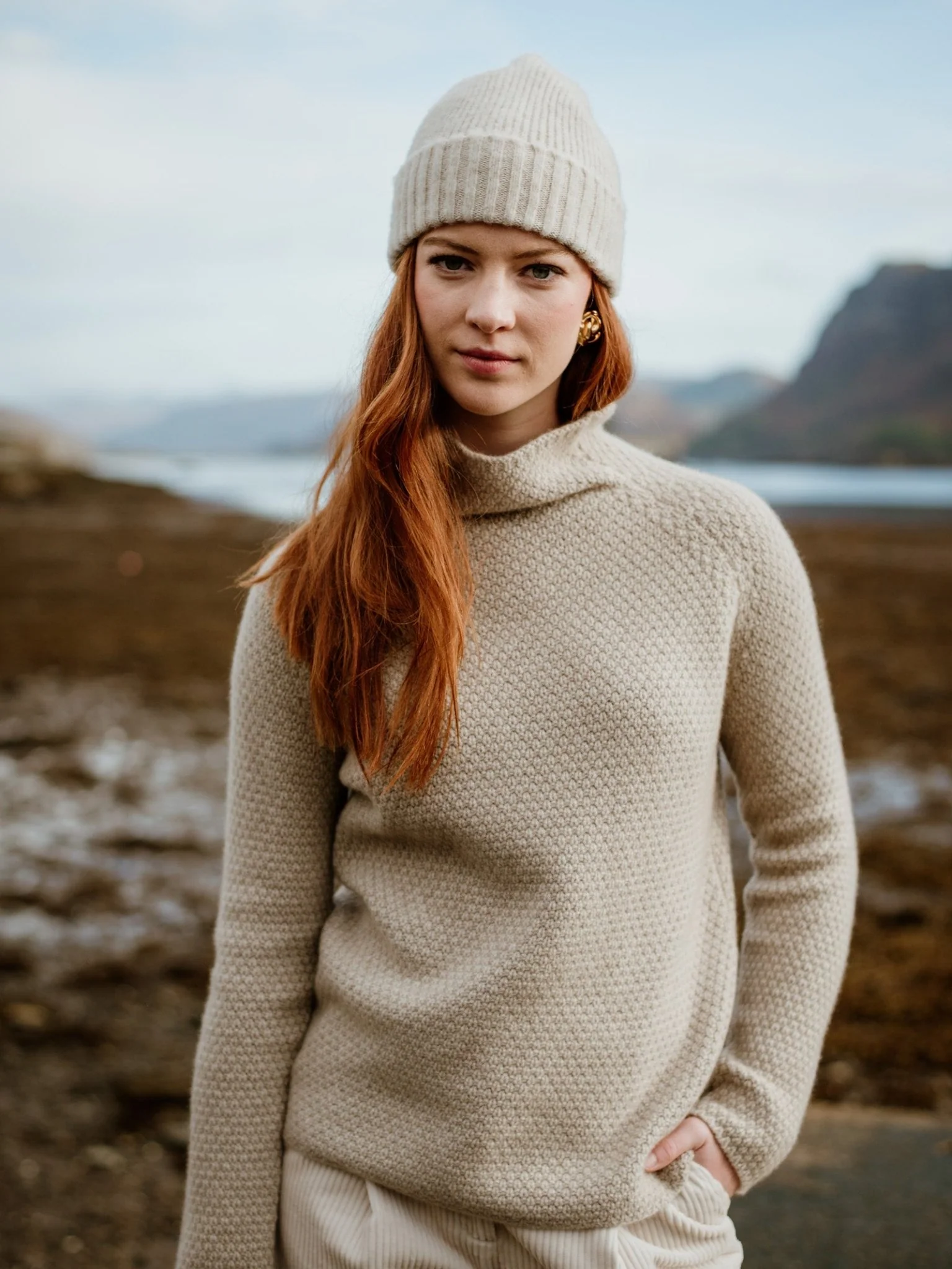 Cashmere Funnel Neck Jumper - Image 4
