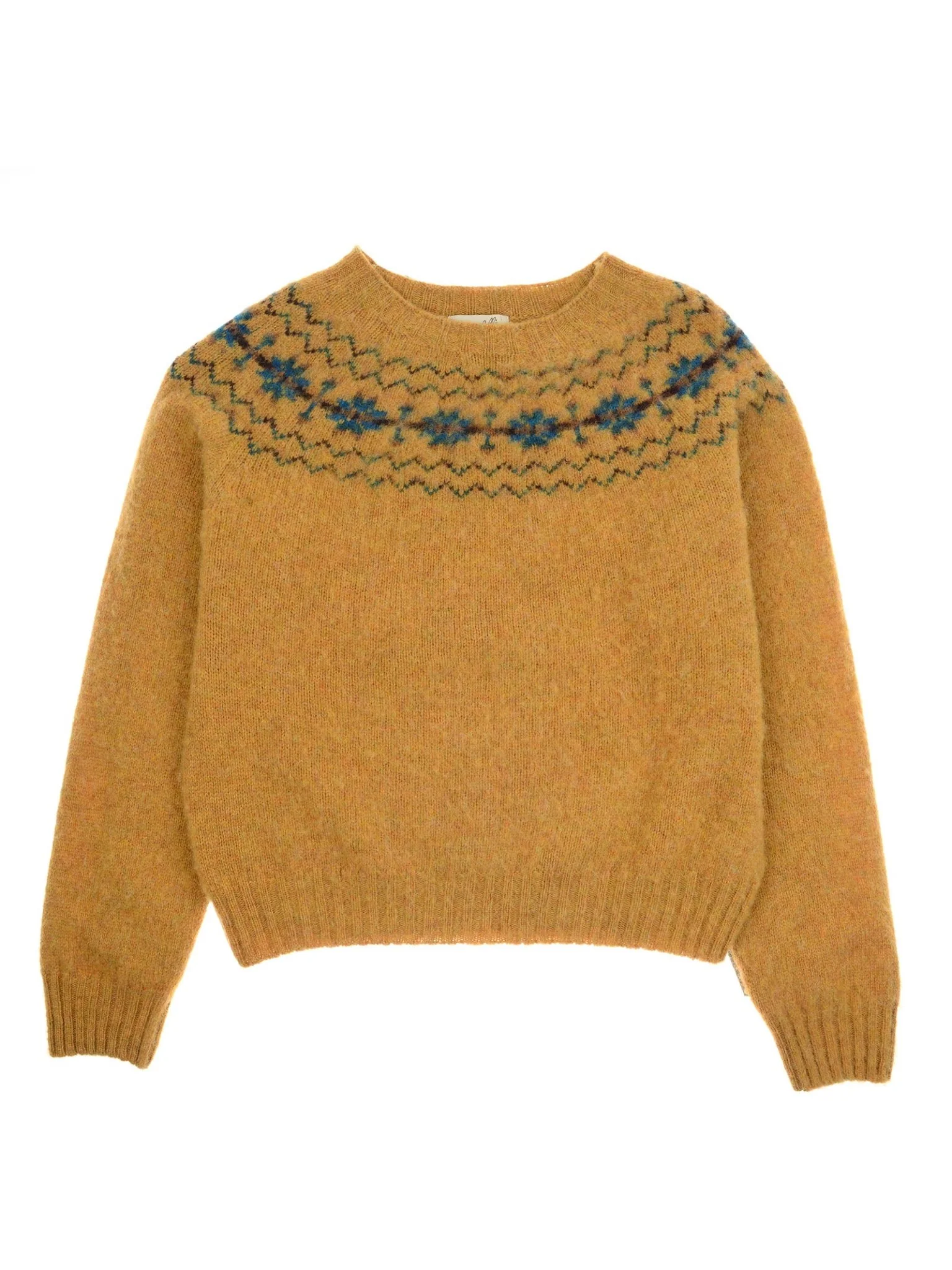 Shaggy Cropped Fairisle Crew Jumper - Image 10
