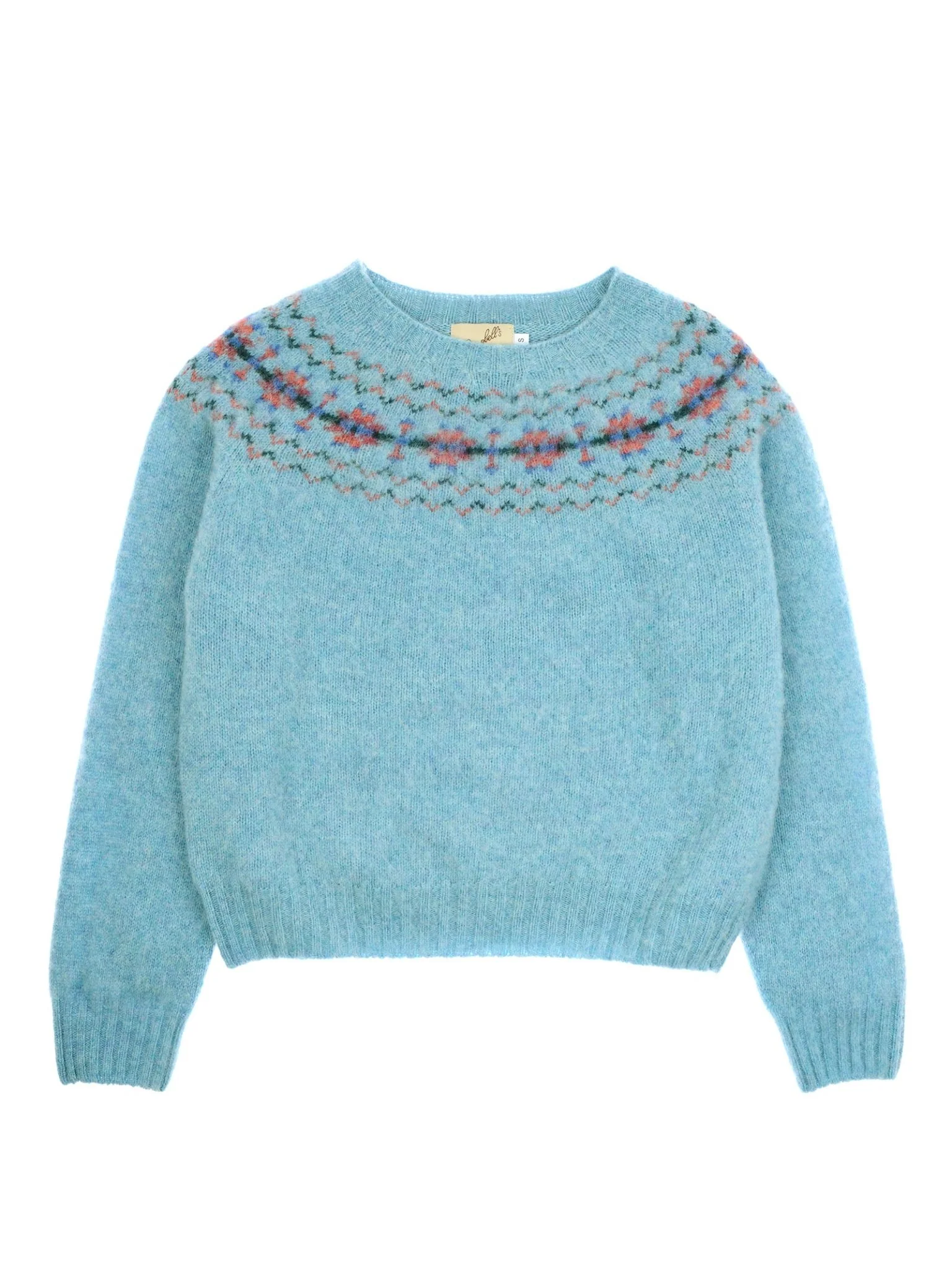 Shaggy Cropped Fairisle Crew Jumper - Image 4
