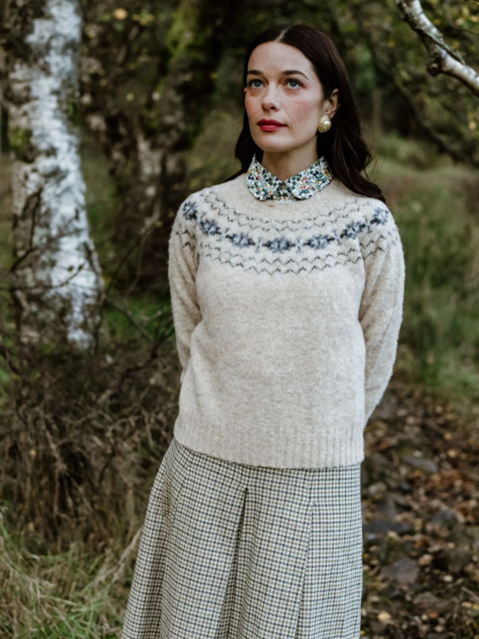 Shaggy Cropped Fairisle Crew Jumper - Image 5