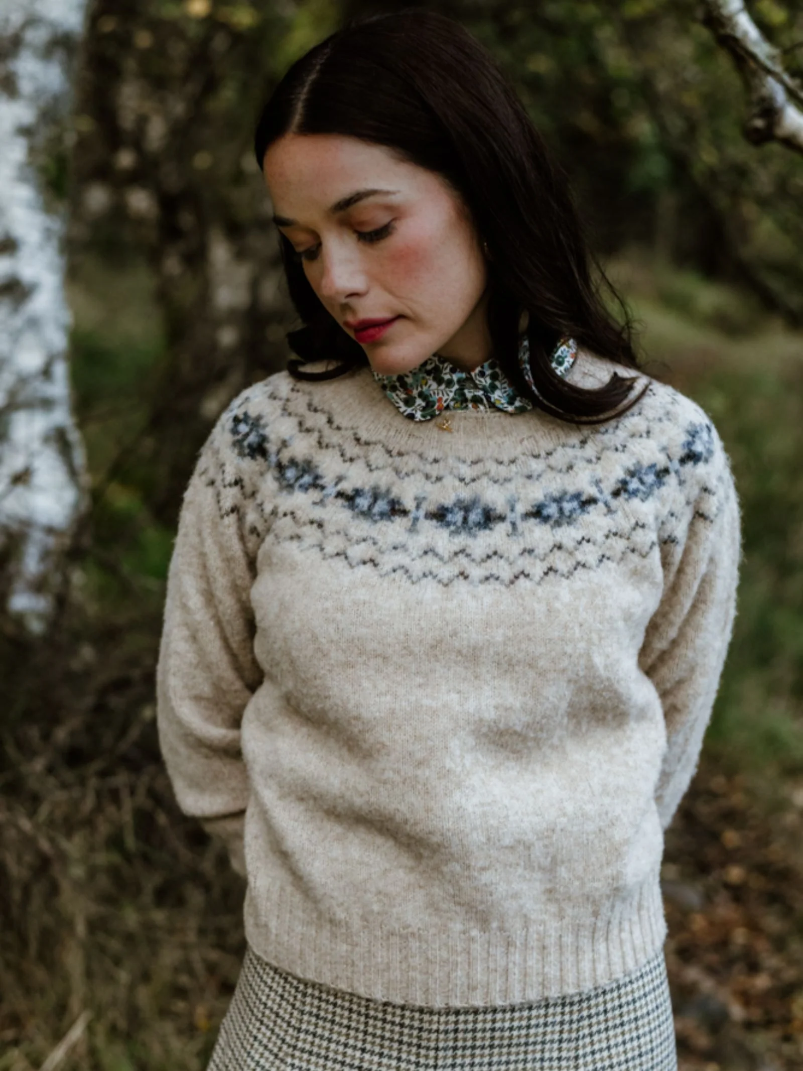Shaggy Cropped Fairisle Crew Jumper - Image 6