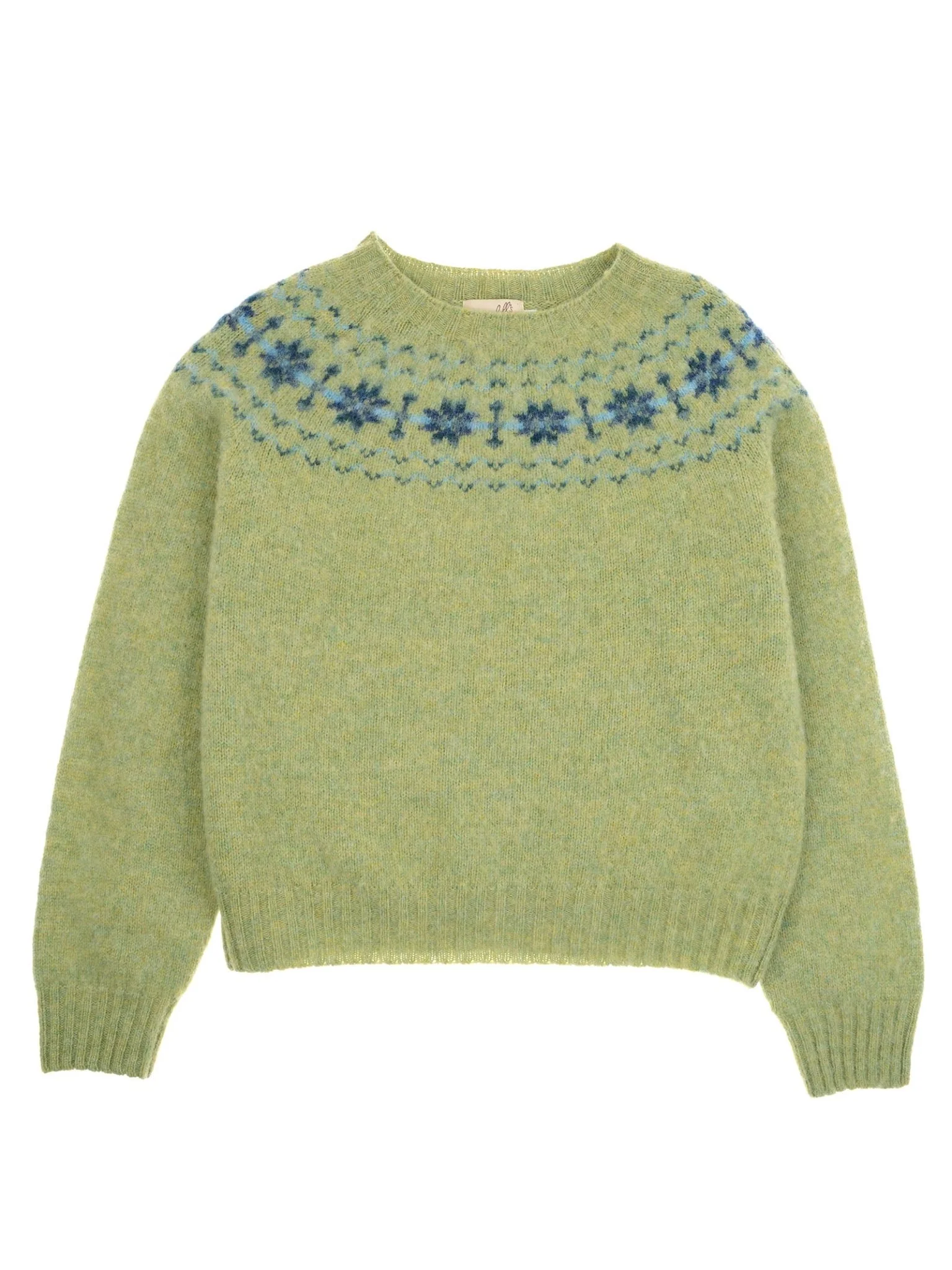 Shaggy Cropped Fairisle Crew Jumper - Image 9